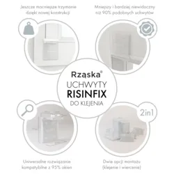 Bezinwazyjna roleta termoizolacyjna Rząska® na wymiar o strukturze plastra miodu kolekcja Honeycomb w kolorze Światło księżyca, białym z profilem białym.