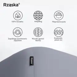 Prześcieradło Rząska® z gumką • 140 x 200 • Kolekcja Wow!: Graceful Grayce (Jasnoszary) • 100% bawełna, nieprzezroczyste, bez zagnieceń • na wysokość materaca do 15 cm