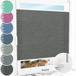 Bezinwazyjne plisy okienne Rząska® na wymiar, uchwyty Risinfix Incognito X do zaciskania, kolekcja Melange w kolorze Czarna perła, czarnym z profilem białym.