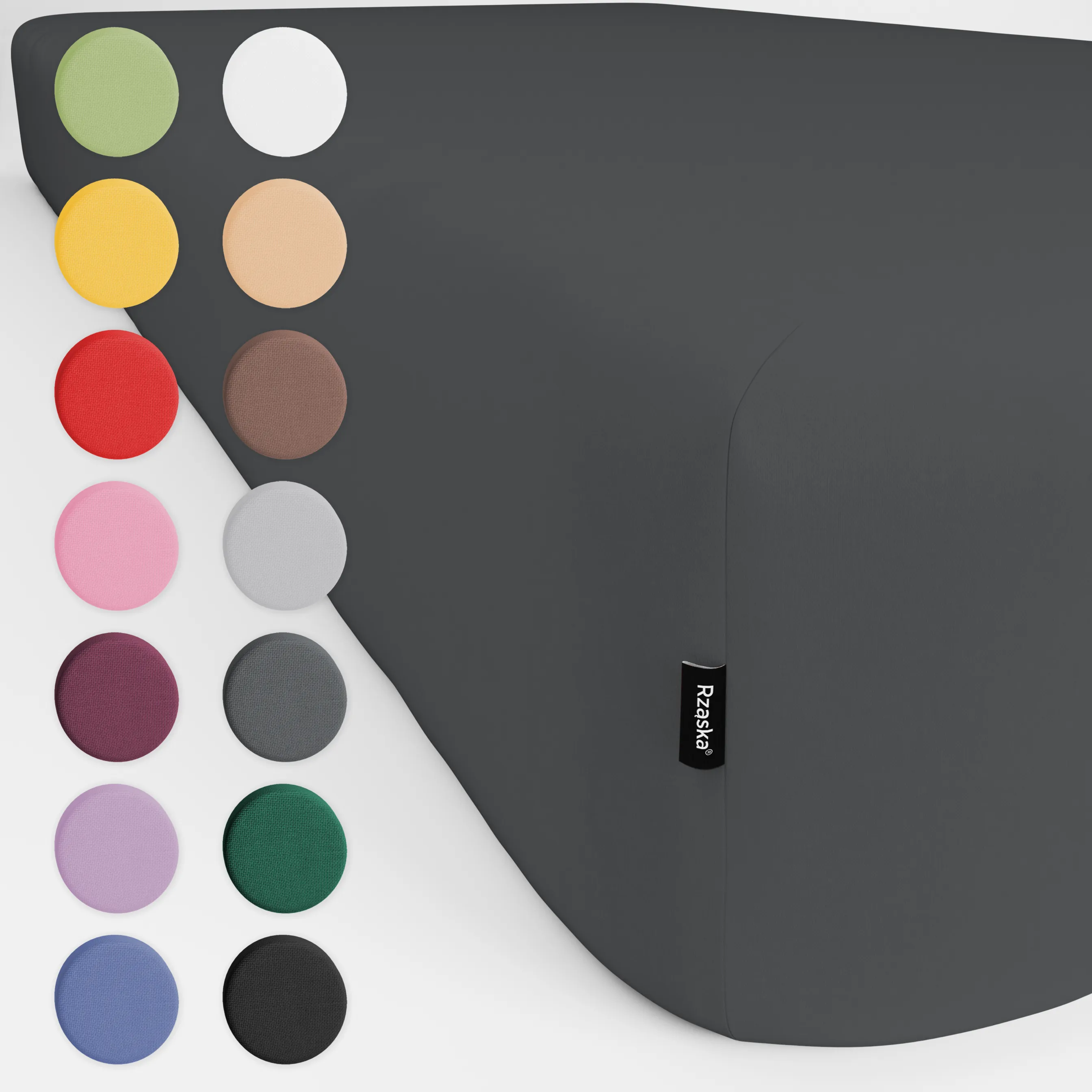 Prześcieradła z gumką Rząska® w rozmiarze 140x200 cm, wykonane z bawełny na wysokość materaca cm z kolekcji WOW! w kolorze Odcienie Shades of Earl Gray, ciemnoszarym.