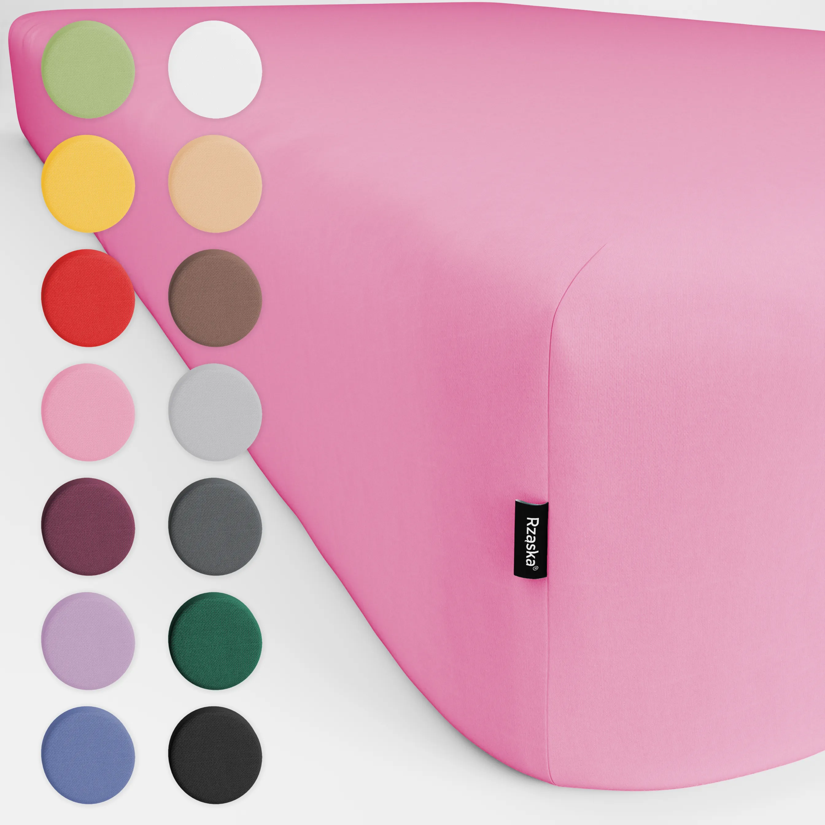 Prześcieradła z gumką Rząska® w rozmiarze 140x200 cm, wykonane z bawełny na wysokość materaca cm z kolekcji WOW! w kolorze Let me Pink!, różowym.