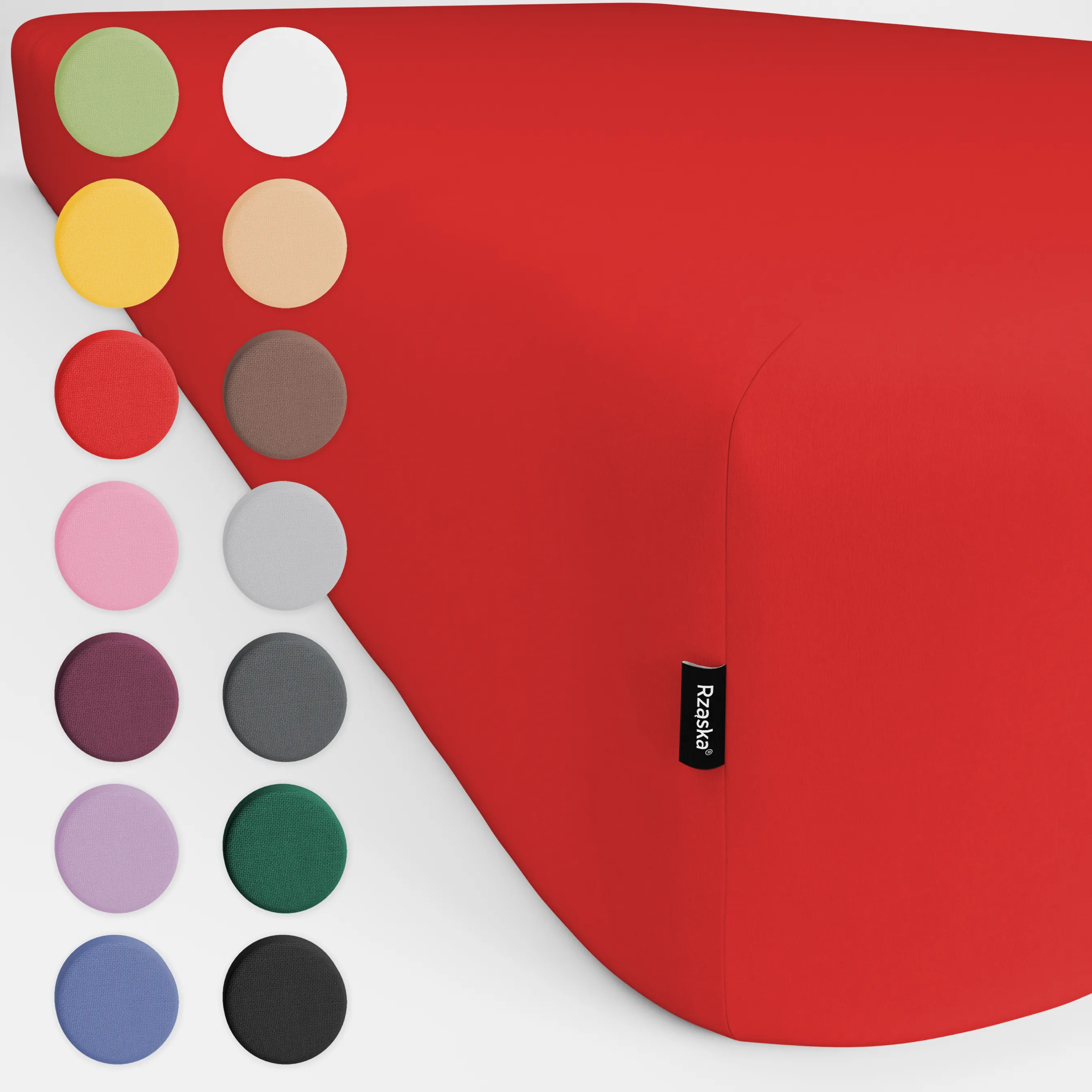 Prześcieradła z gumką Rząska® w rozmiarze 200x220 cm, wykonane z bawełny na wysokość materaca cm z kolekcji WOW! w kolorze Redy or not?, czerwonym.