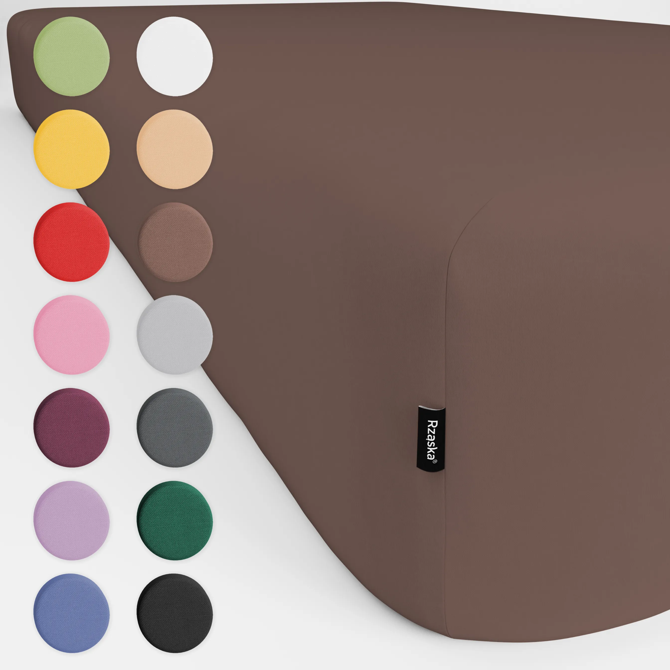 Prześcieradła z gumką Rząska® w rozmiarze 140x200 cm, wykonane z bawełny na wysokość materaca cm z kolekcji WOW! w kolorze Espresso Yourself, brązowym.