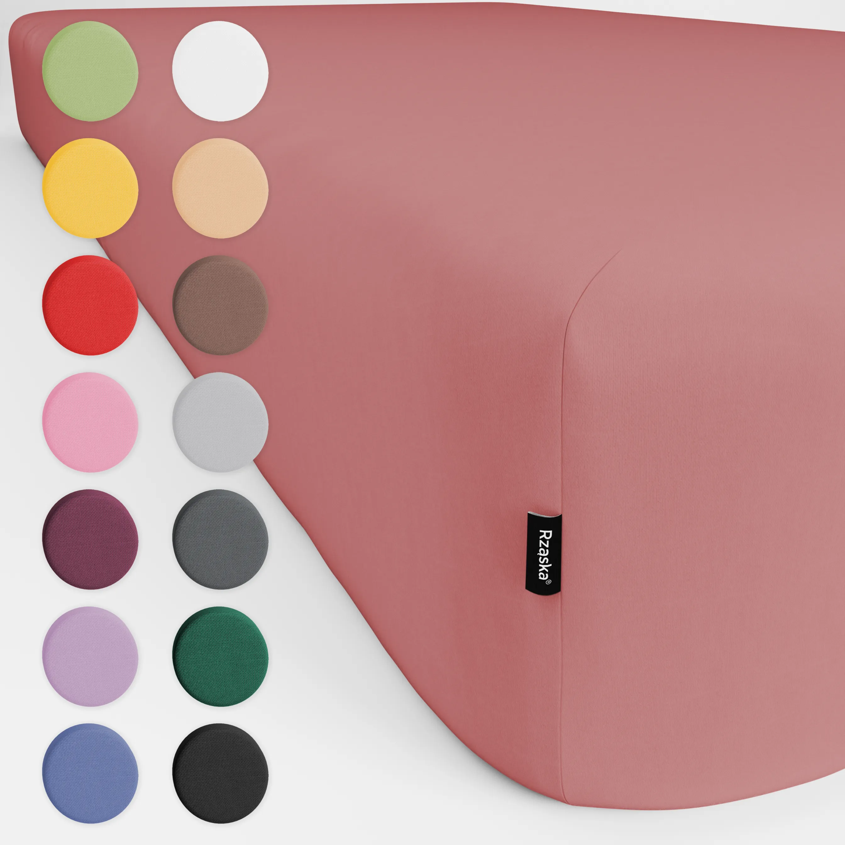 Prześcieradła z gumką Rząska® w rozmiarze 140x200 cm, wykonane z bawełny na wysokość materaca cm z kolekcji WOW! w kolorze Pink Fiction, zgaszony róż.