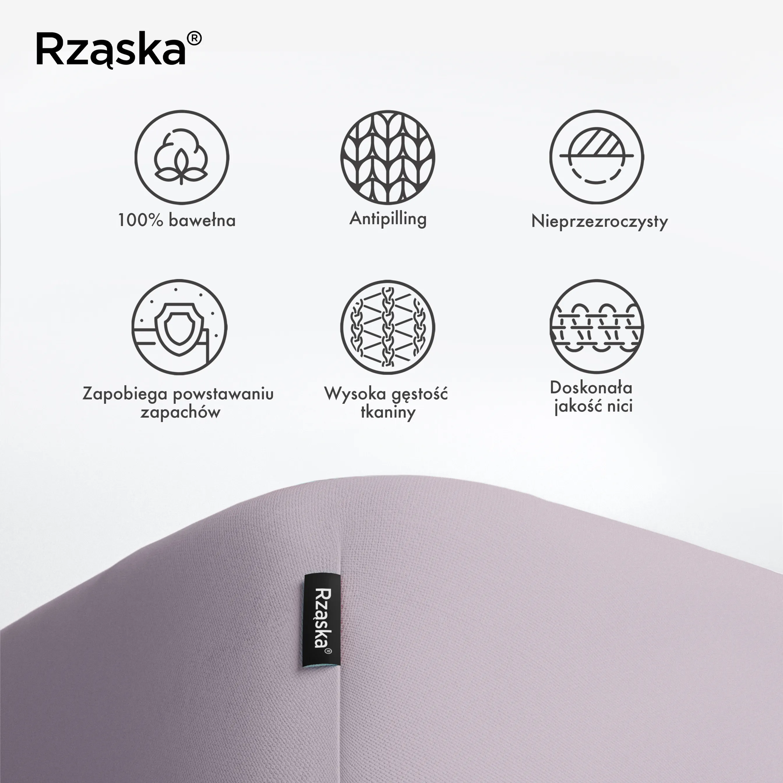 Prześcieradła z gumką Rząska® w rozmiarze 100x200 cm, wykonane z bawełny na wysokość materaca cm z kolekcji WOW! w kolorze Lavender Haze, pastelowy fiolet.