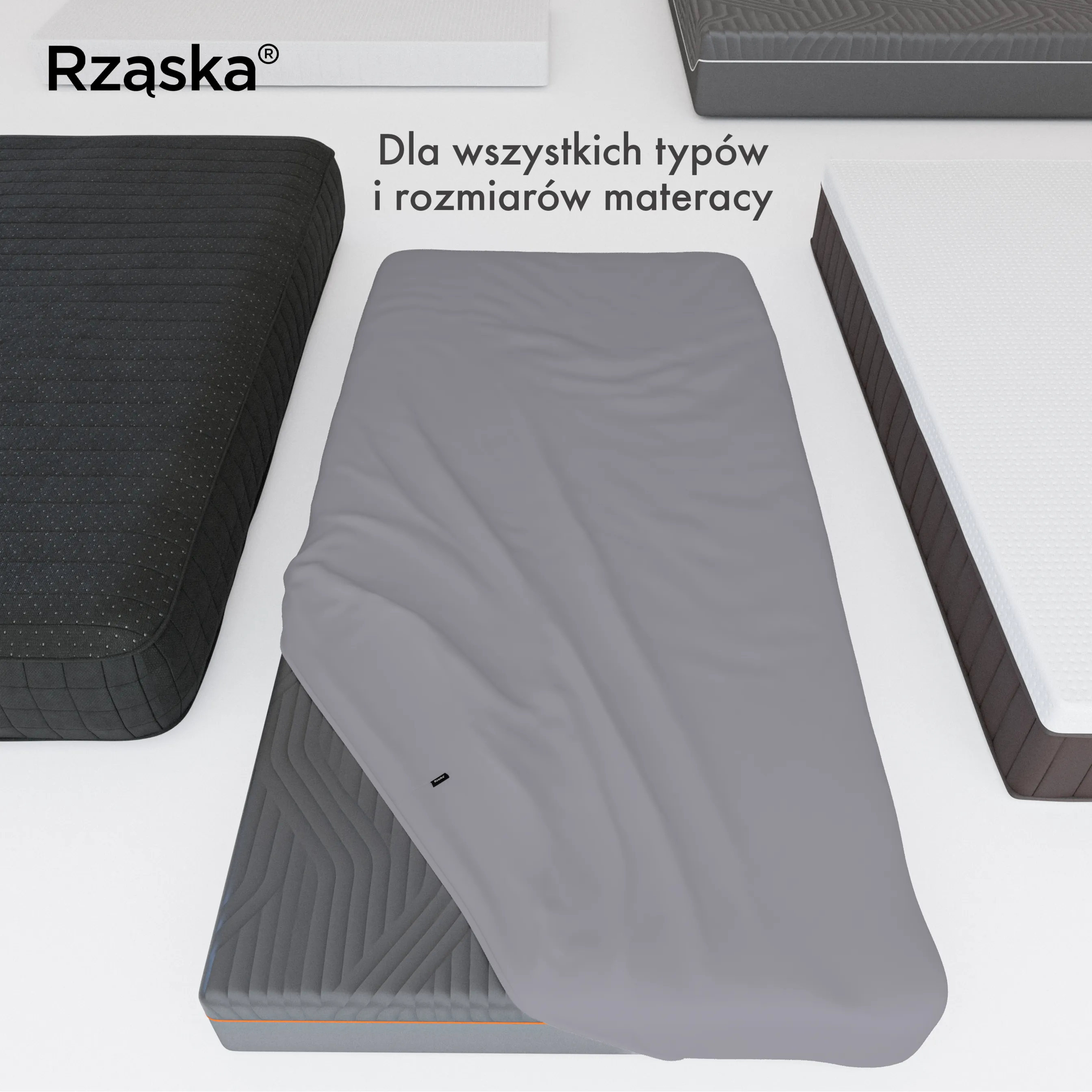 Prześcieradła z gumką Rząska® w rozmiarze 120x200 cm, wykonane z bawełny na wysokość materaca cm z kolekcji WOW! w kolorze Graceful Grayce, jasnoszarym.