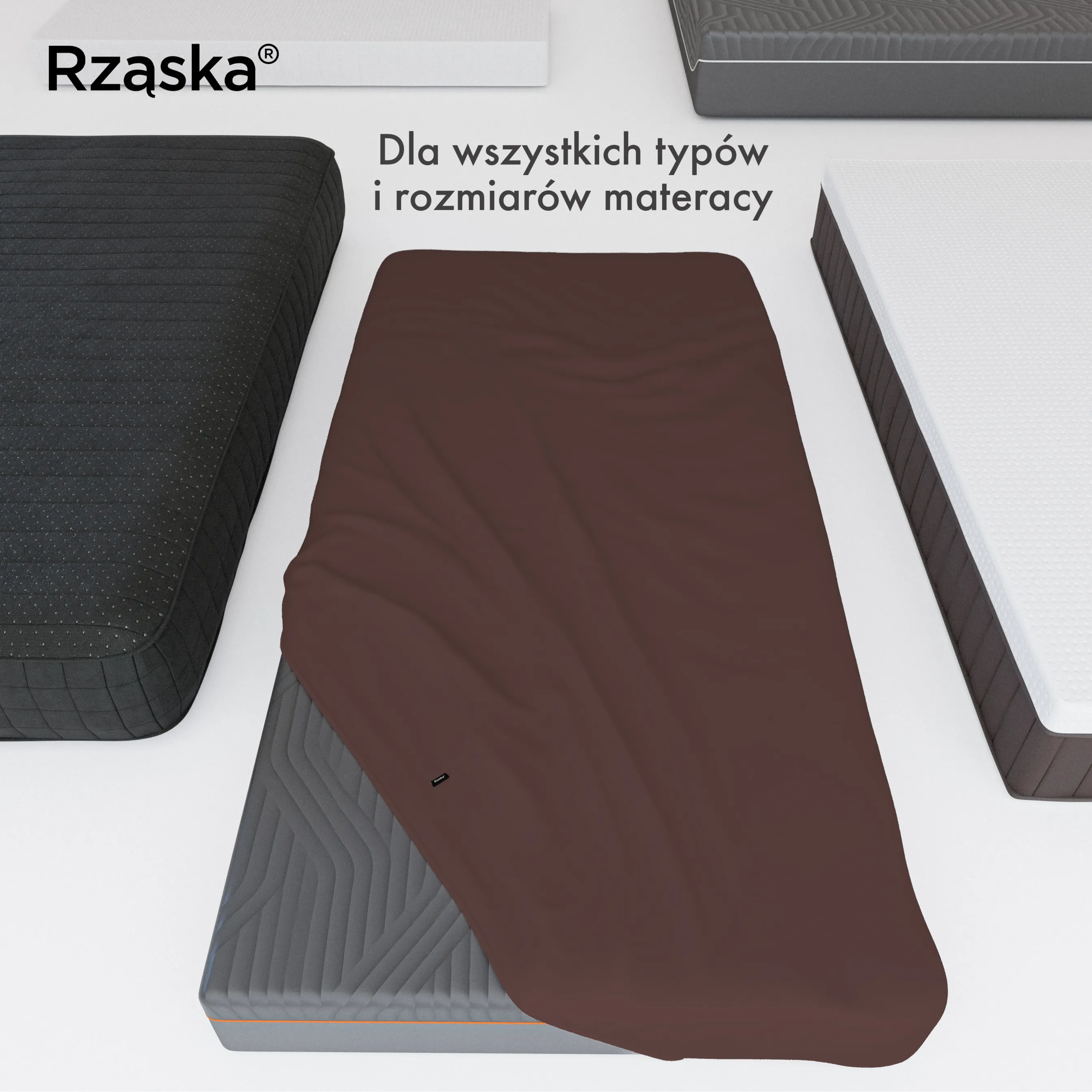 Prześcieradła z gumką Rząska® w rozmiarze 180x200 cm, wykonane z bawełny na wysokość materaca cm z kolekcji WOW! w kolorze Espresso Yourself, brązowym.