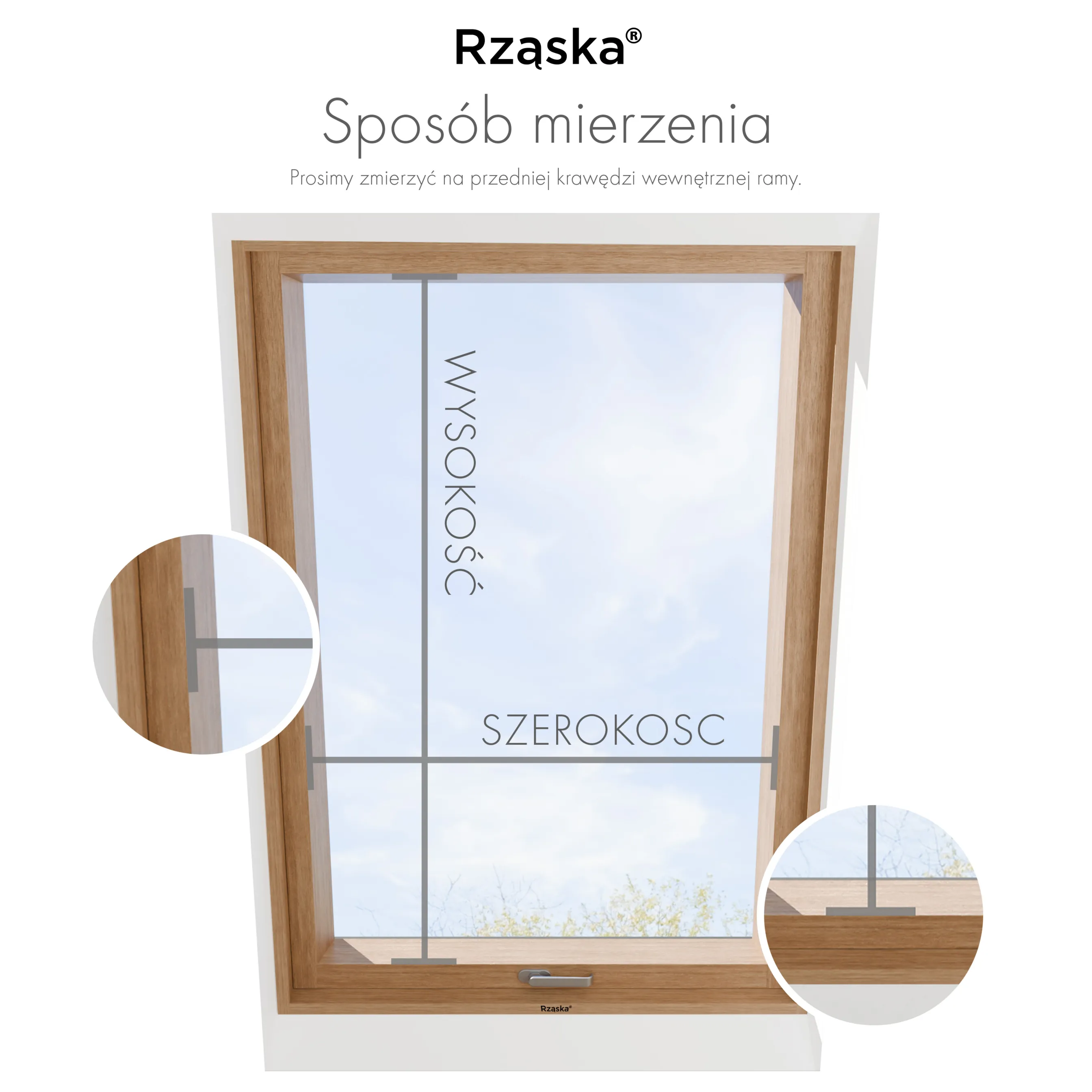 Roleta plisowana dachowa Rząska® na wymiar, uchwyty Risinfix do przykręcania, kolekcja Premium w kolorze Białe święto, białym z profilem białym.
