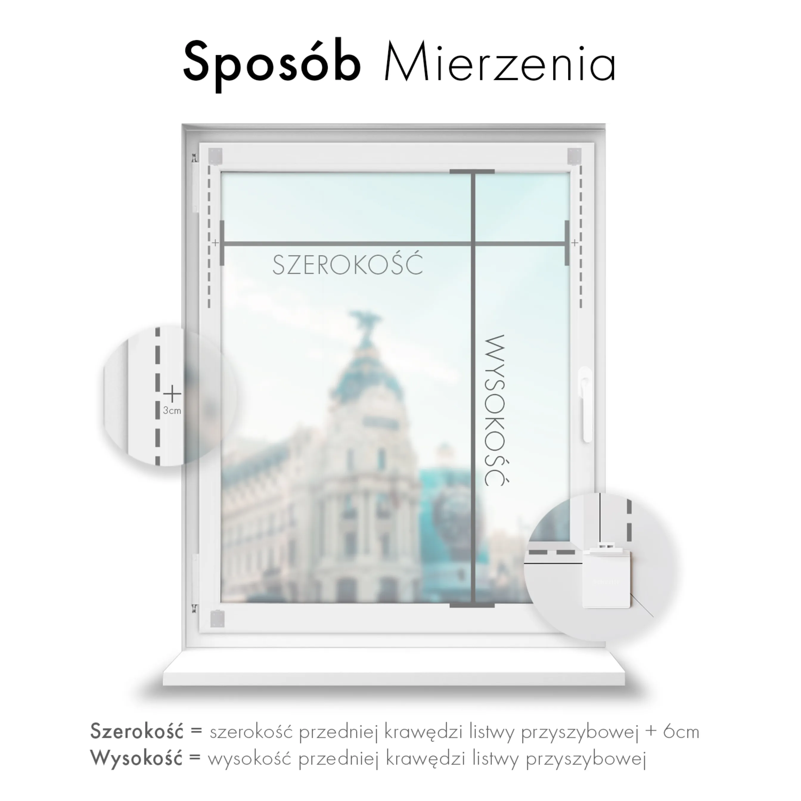 Bezinwazyjne rolety plisowane Rząska® na wymiar, uchwyty Risinfix do klejenia, kolekcja Dolomite w kolorze Szary sztorm, szarym z profilem białym.