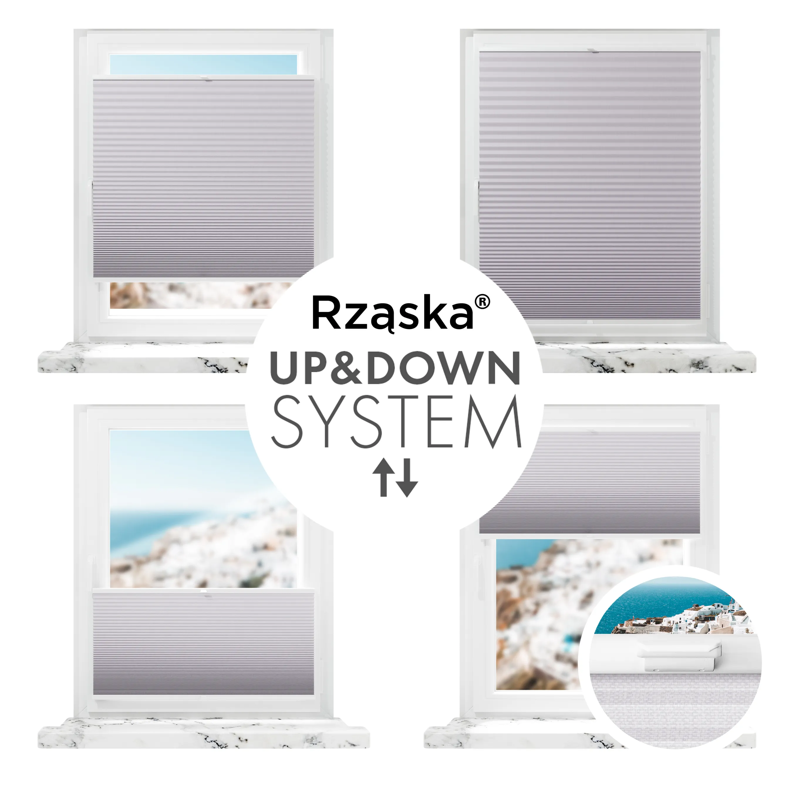 Inwazyjne plisy zaciemniające Rząska® na wymiar o strukturze plastra miodu kolekcja Honeycomb w kolorze Japońska Wiśnia, pastelowy fiolet z profilem białym.