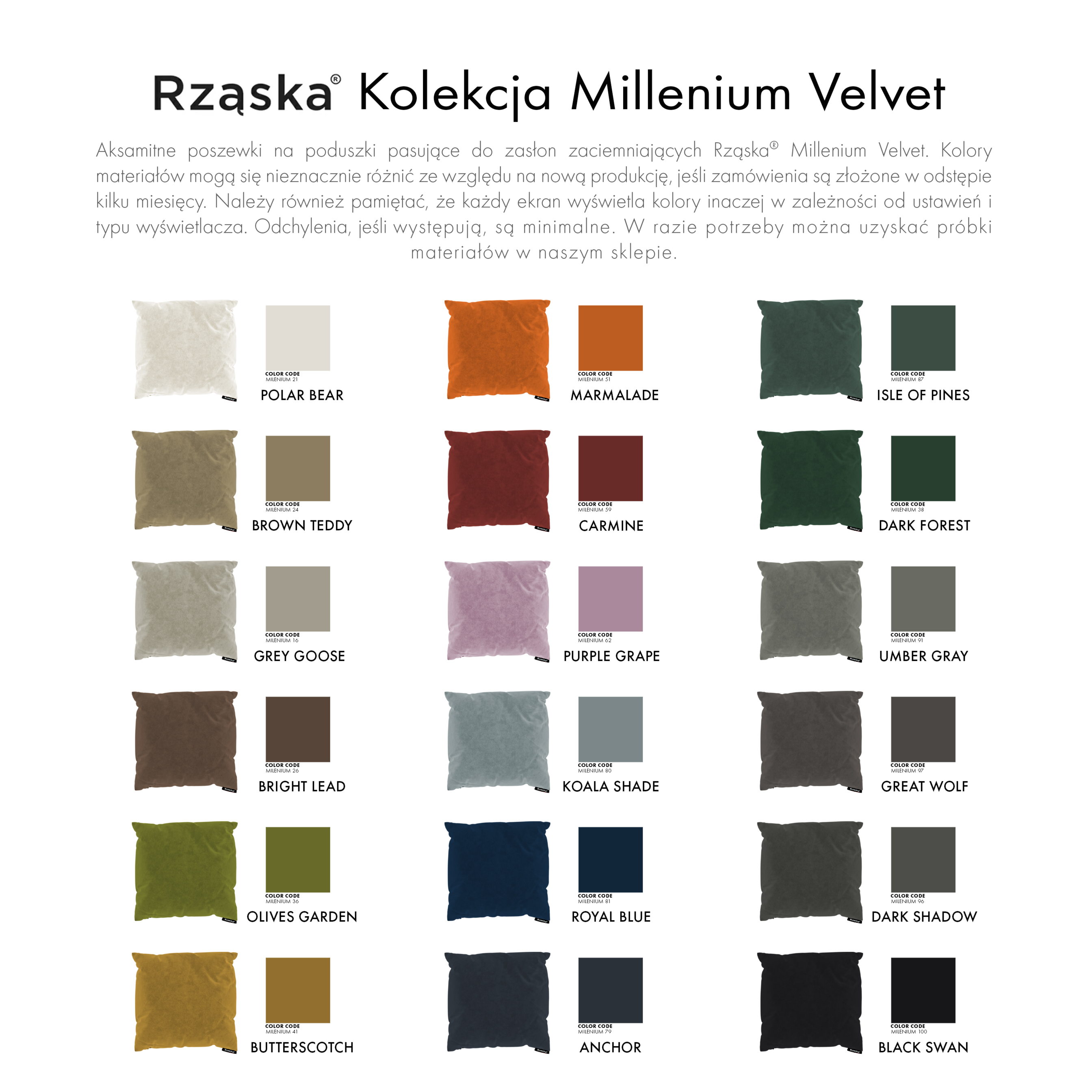Dekoracyjne poszewki na poduszki Rząska® w rozmiarze 40x40 cm, przytulne i miękkie z kolekcji Millenium Velvet w kolorze Polar Bear, biało-szarym.
