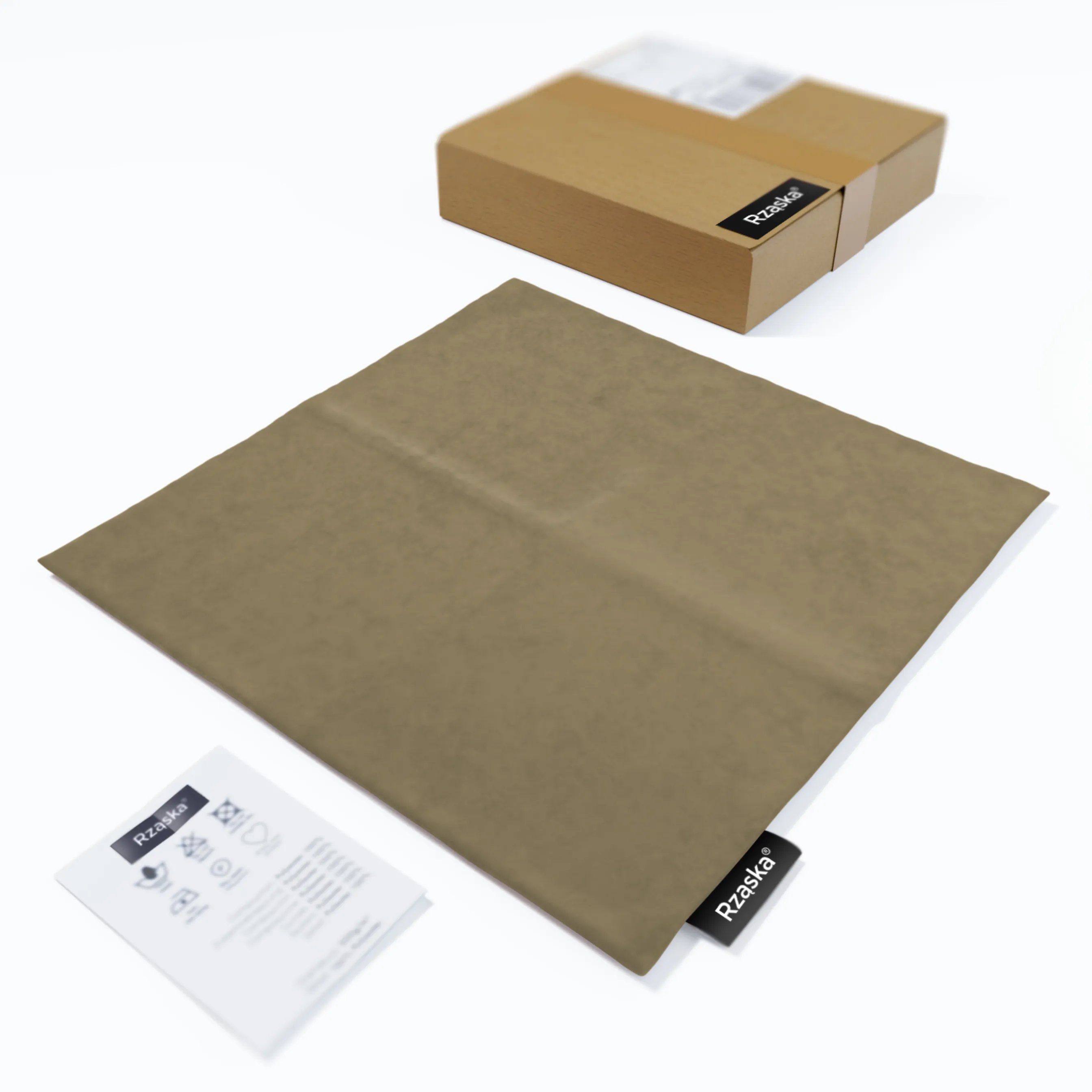 Dekoracyjne poszewki na poduszki Rząska® w rozmiarze 40x40 cm, przytulne i miękkie z kolekcji Millenium Velvet w kolorze Brown Teddy, beżowym.