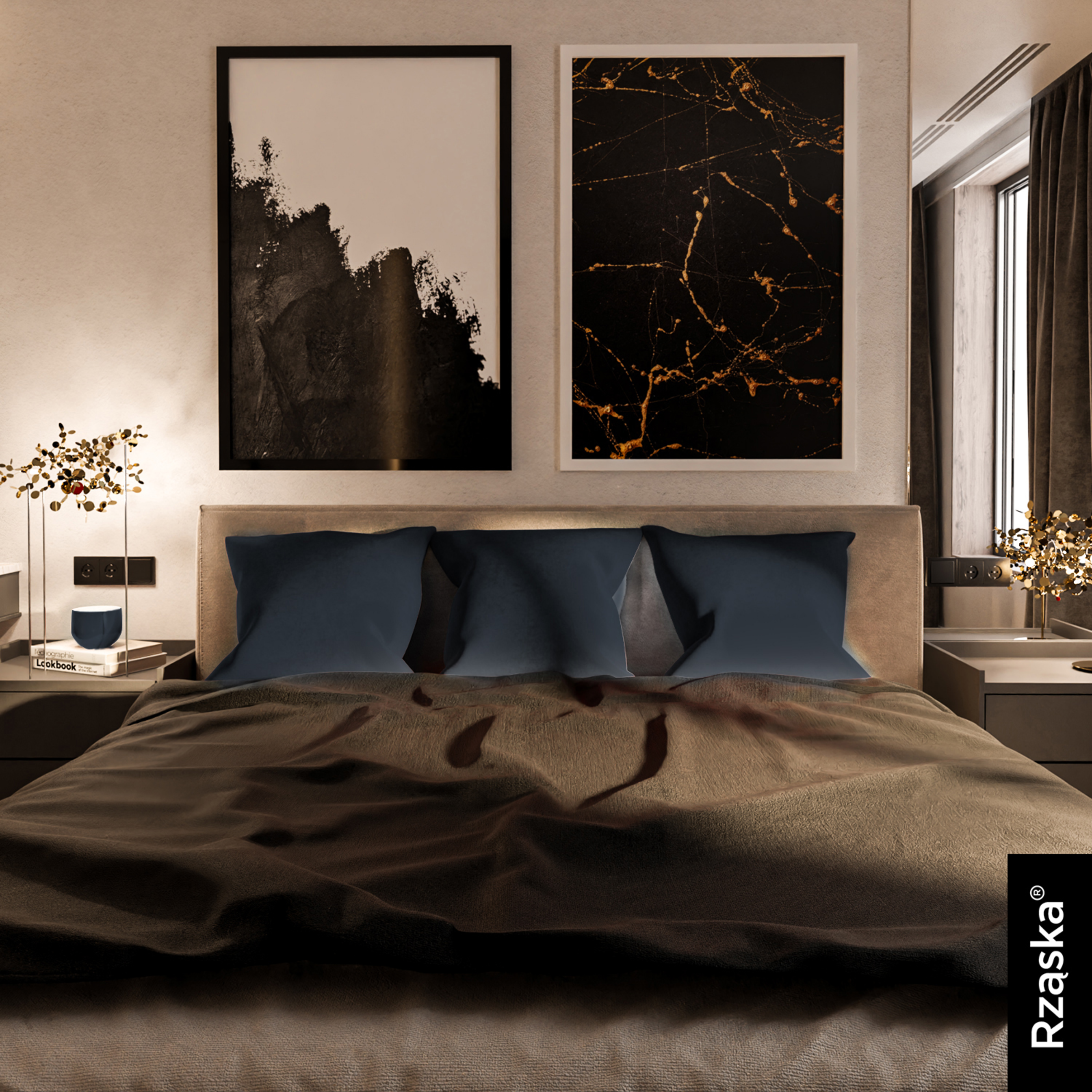 Dekoracyjne poszewki na poduszki Rząska® w rozmiarze 40x40 cm, przytulne i miękkie z kolekcji Millenium Velvet w kolorze Anchor, niebieskim.