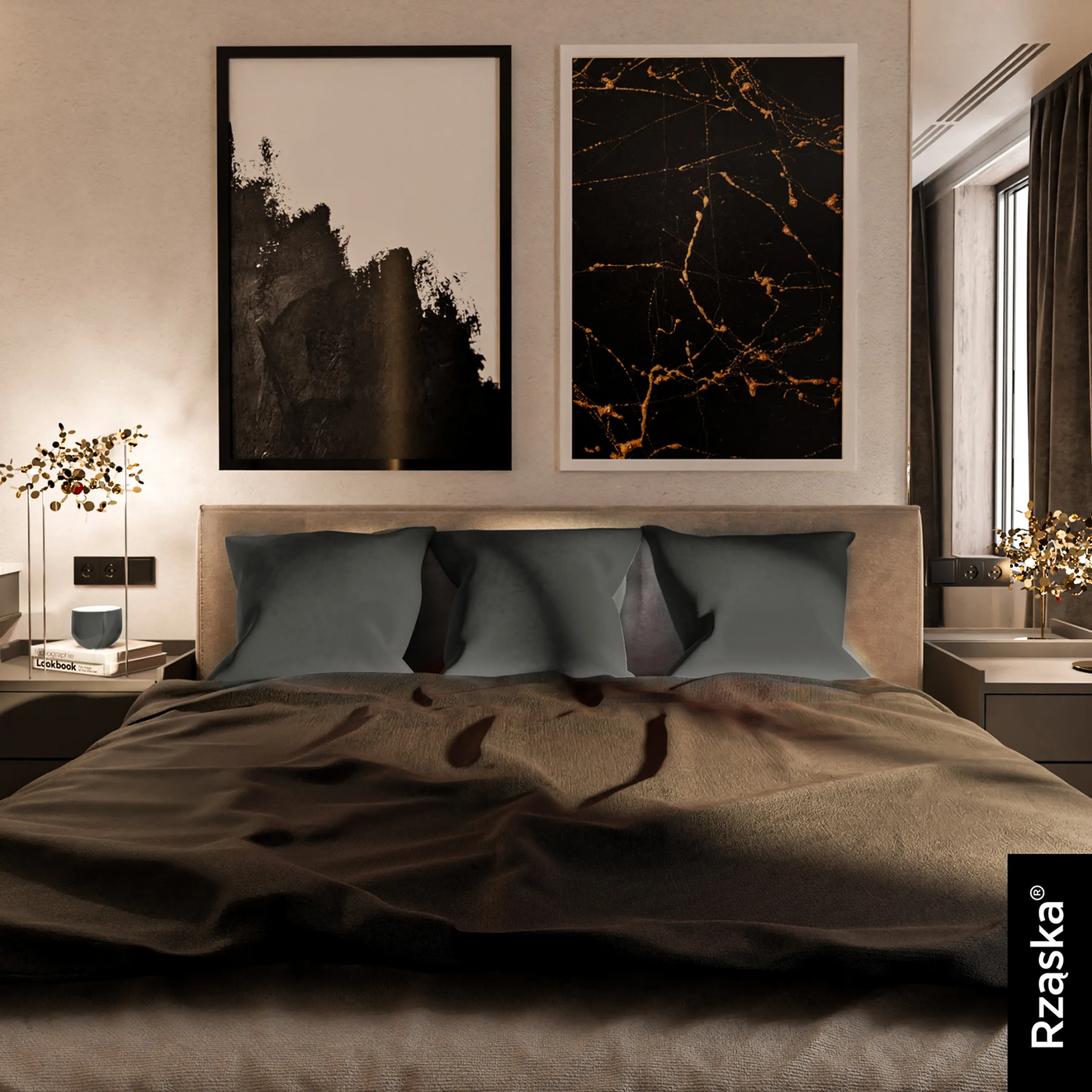 Dekoracyjne poszewki na poduszki Rząska® w rozmiarze 40x40 cm, przytulne i miękkie z kolekcji Millenium Velvet w kolorze Dark Shadow, szarym.