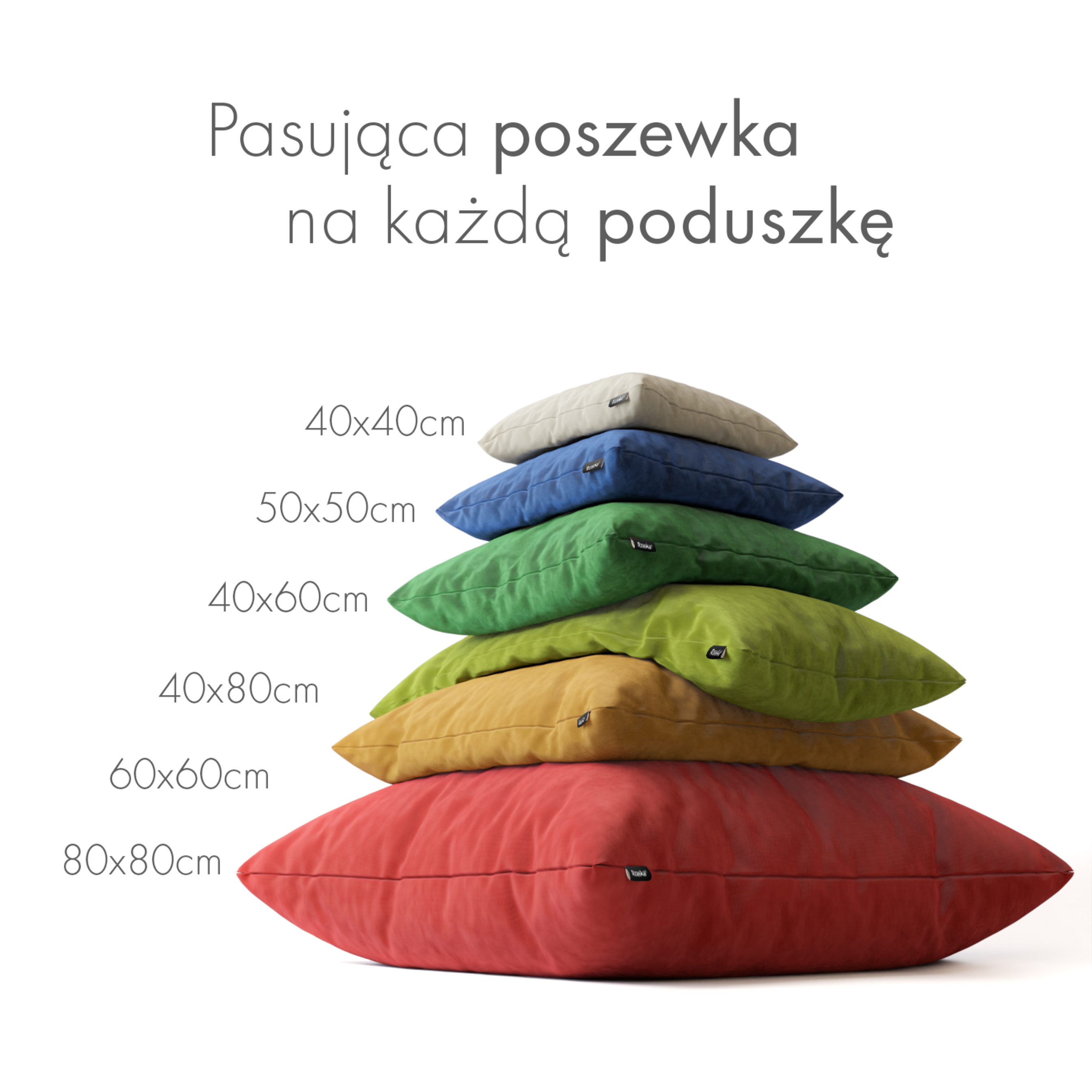 Dekoracyjne poszewki na poduszki Rząska® w rozmiarze 40x40 cm, przytulne i miękkie z kolekcji Millenium Velvet w kolorze Grey Goose, beżowym.