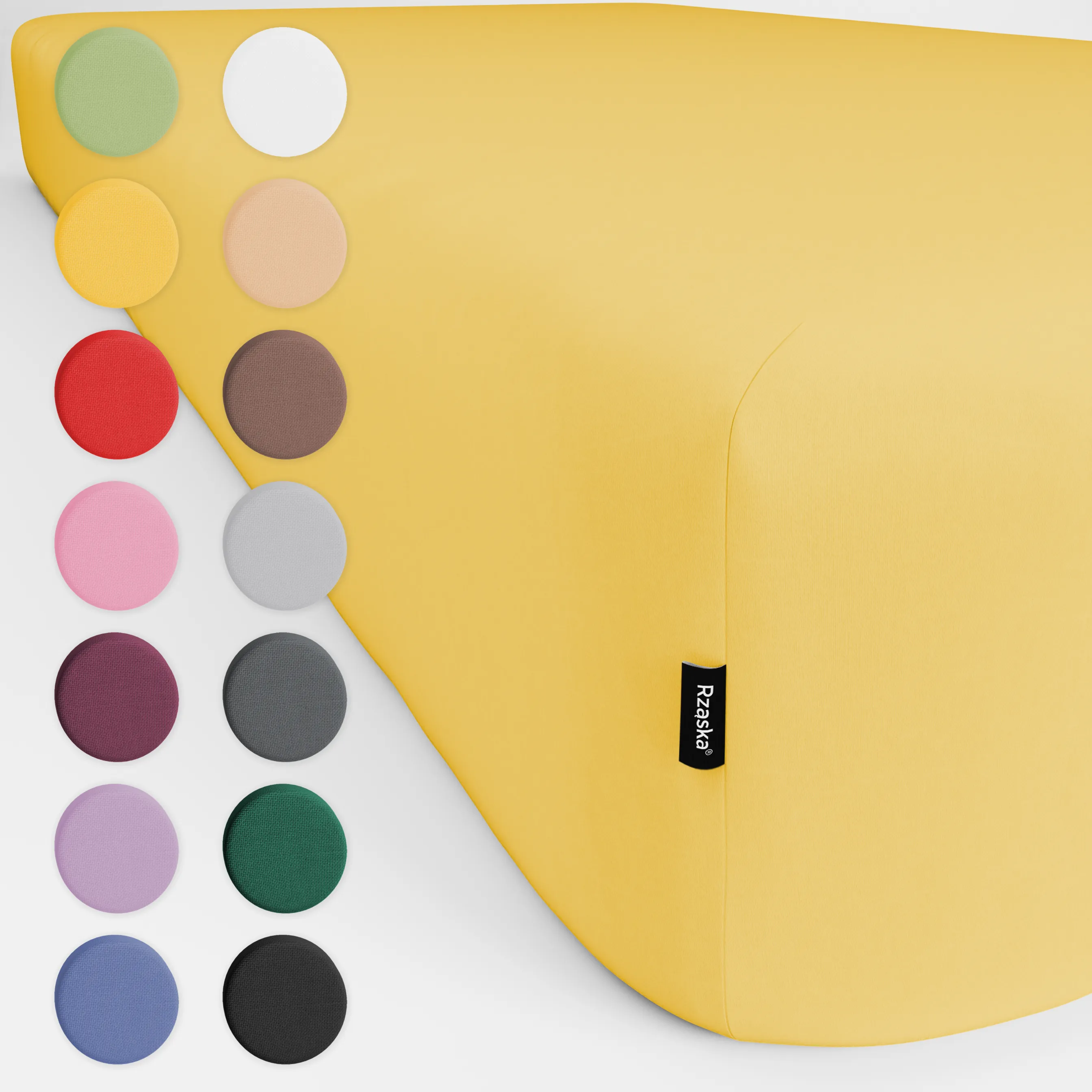 Prześcieradła z gumką Rząska® w rozmiarze 120x200 cm, wykonane z bawełny na wysokość materaca cm z kolekcji WOW! w kolorze Hello Yellow, żółtym.