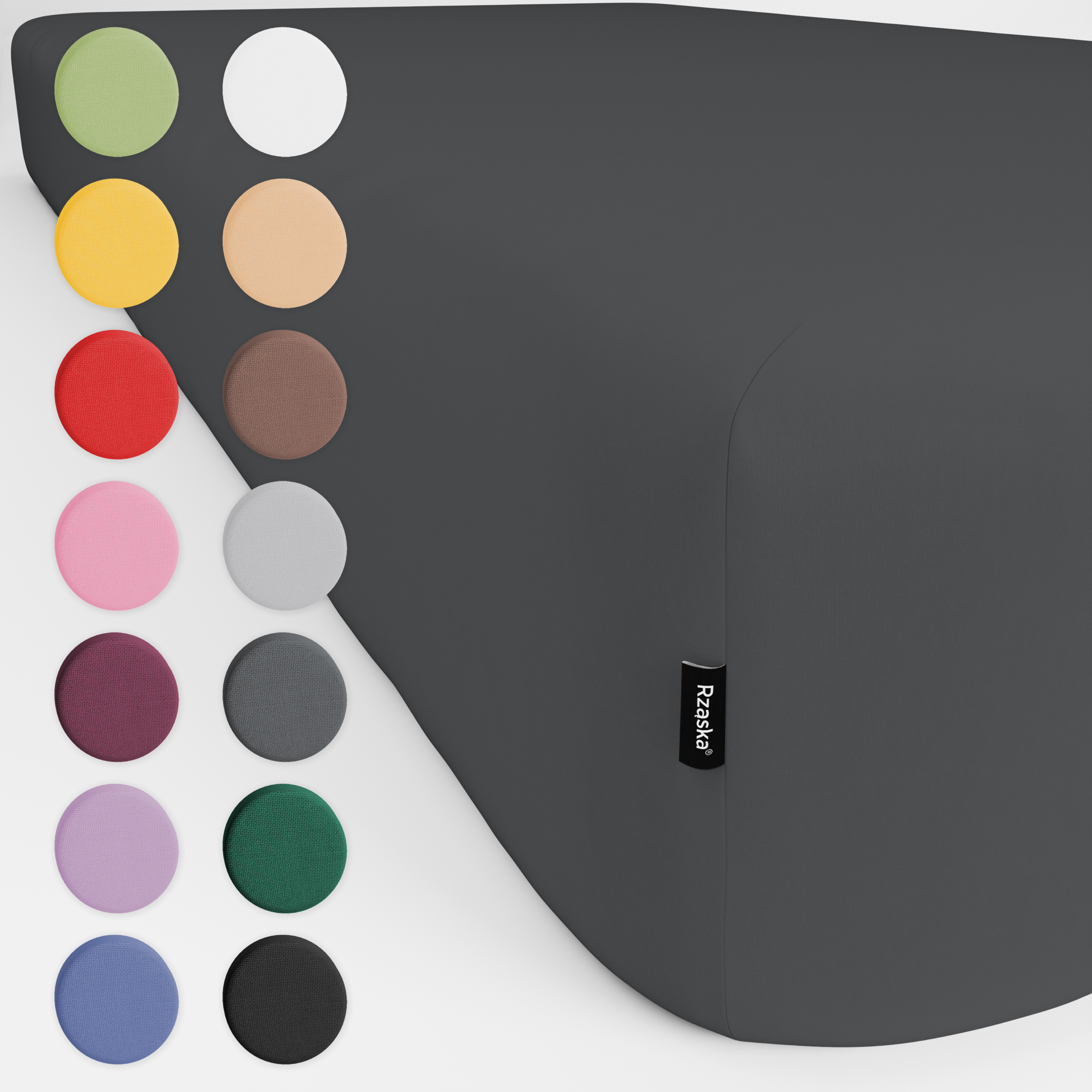 Prześcieradła z gumką Rząska® w rozmiarze 140x200 cm, wykonane z bawełny na wysokość materaca cm z kolekcji WOW! w kolorze Odcienie Shades of Earl Gray, ciemnoszarym.