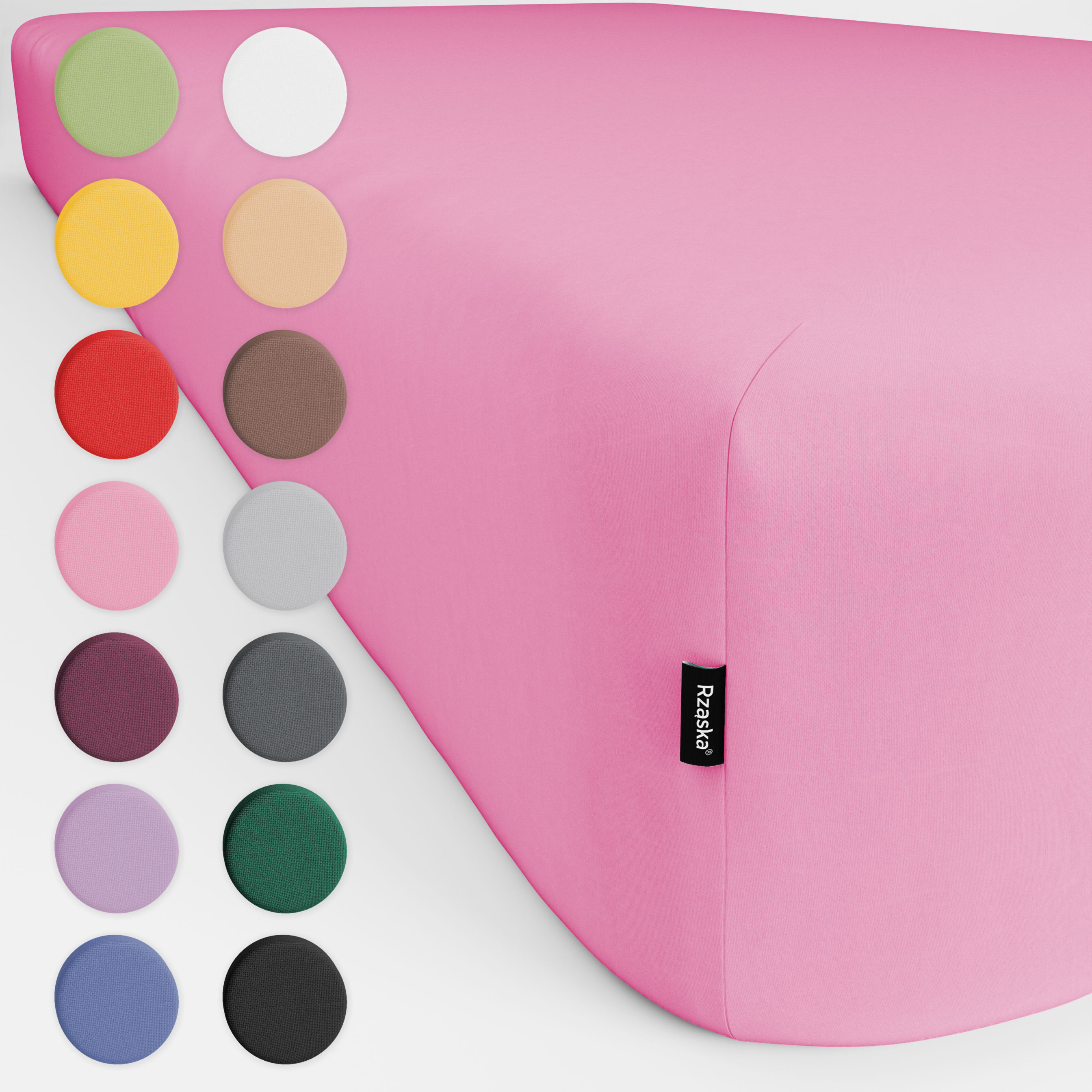 Prześcieradła z gumką Rząska® w rozmiarze 120x200 cm, wykonane z bawełny na wysokość materaca cm z kolekcji WOW! w kolorze Let me Pink!, różowym.