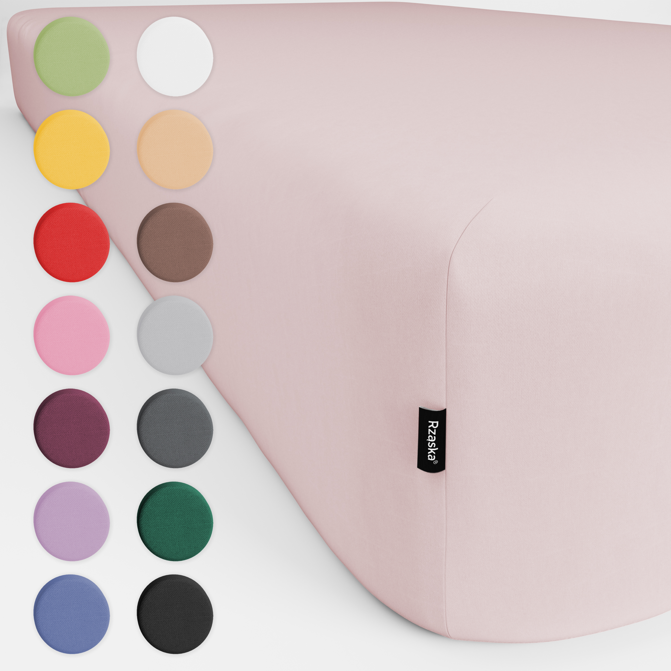 Prześcieradła z gumką Rząska® w rozmiarze 70x200 cm, wykonane z bawełny na wysokość materaca cm z kolekcji WOW! w kolorze Cherry Blossom, ecru.