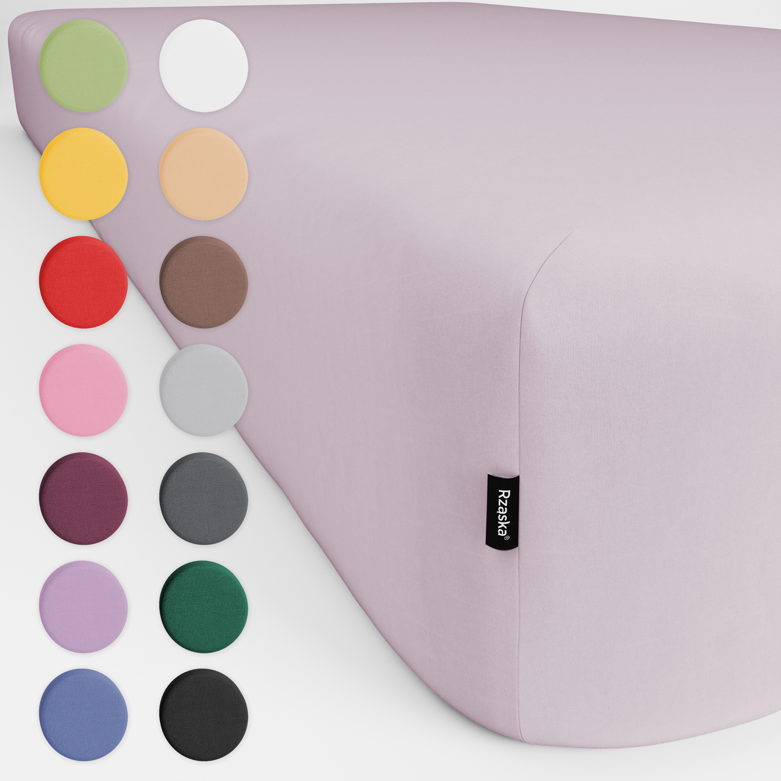 Prześcieradła z gumką Rząska® w rozmiarze 90x200 cm, wykonane z bawełny na wysokość materaca cm z kolekcji WOW! w kolorze Lavender Haze, pastelowy fiolet.