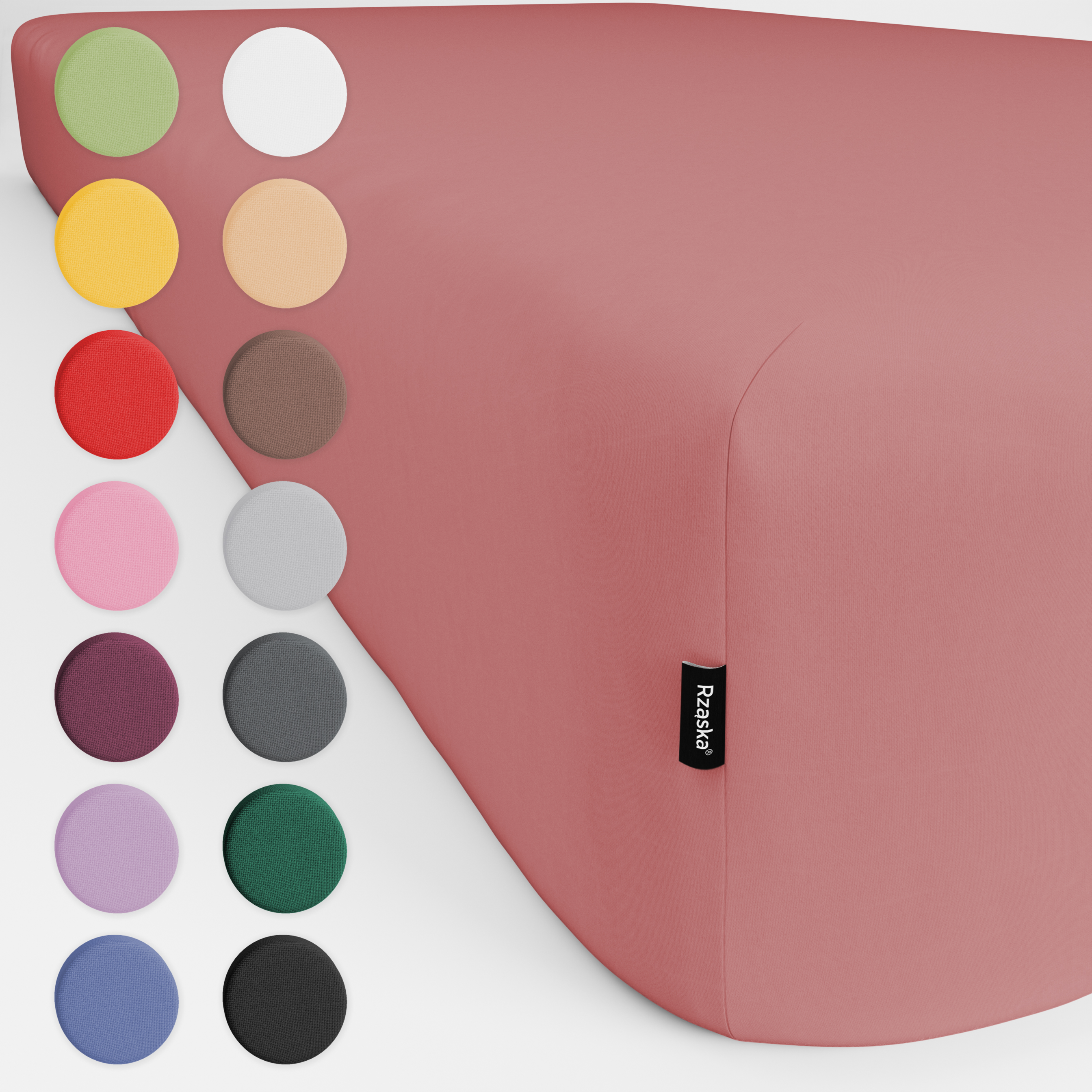 Prześcieradła z gumką Rząska® w rozmiarze 70x140 cm, wykonane z bawełny na wysokość materaca cm z kolekcji WOW! w kolorze Pink Fiction, zgaszony róż.