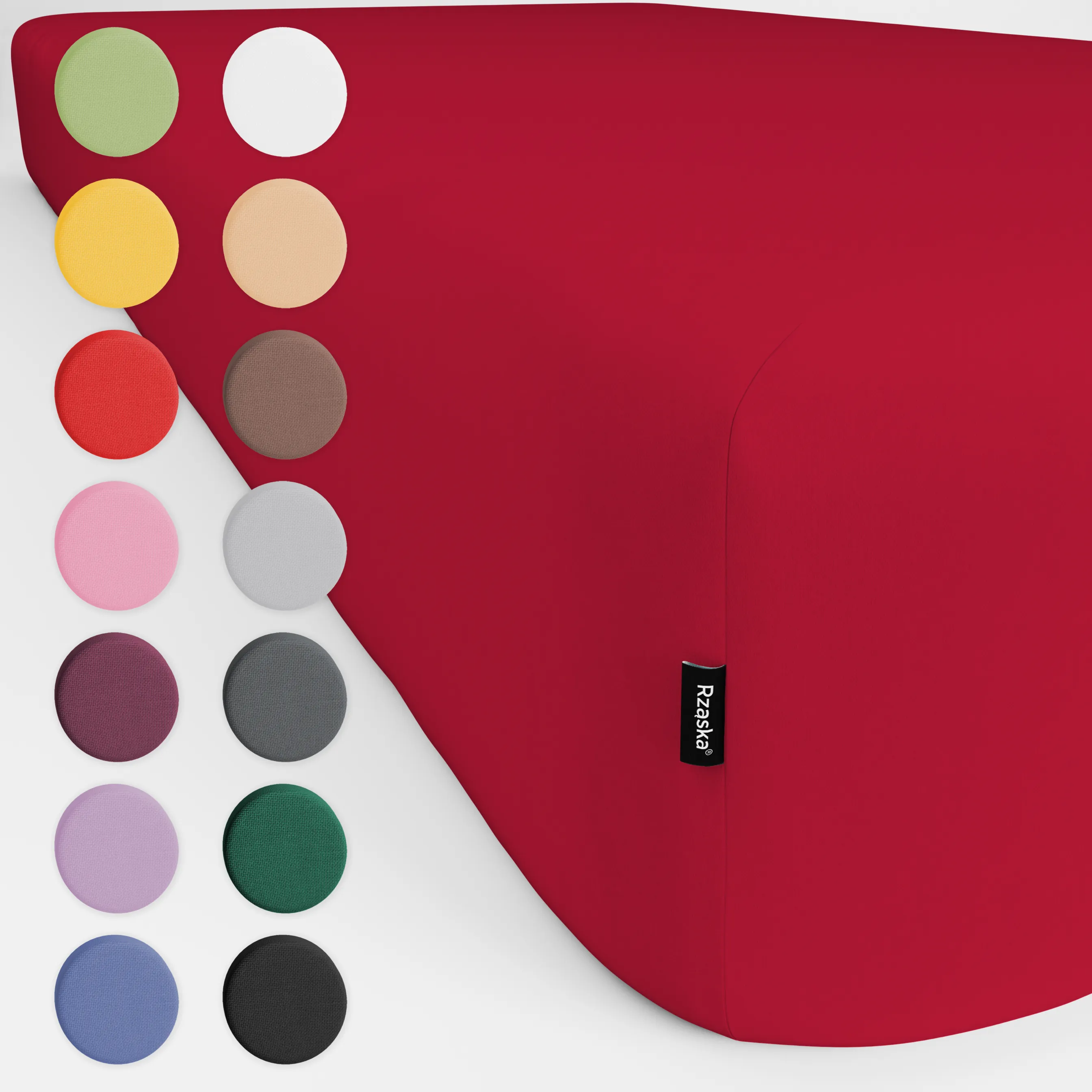 Prześcieradła z gumką Rząska® w rozmiarze 60x120 cm, wykonane z bawełny na wysokość materaca cm z kolekcji WOW! w kolorze Red-volution, czerwone wino.