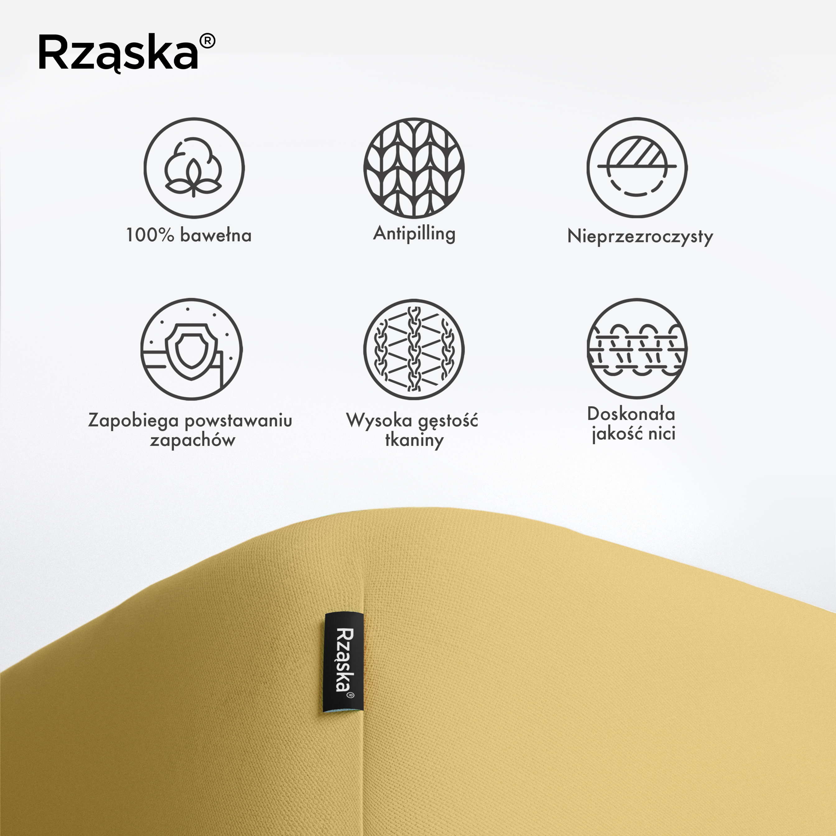 Prześcieradła z gumką Rząska® w rozmiarze 60x120 cm, wykonane z bawełny na wysokość materaca cm z kolekcji WOW! w kolorze Hello Yellow, żółtym.