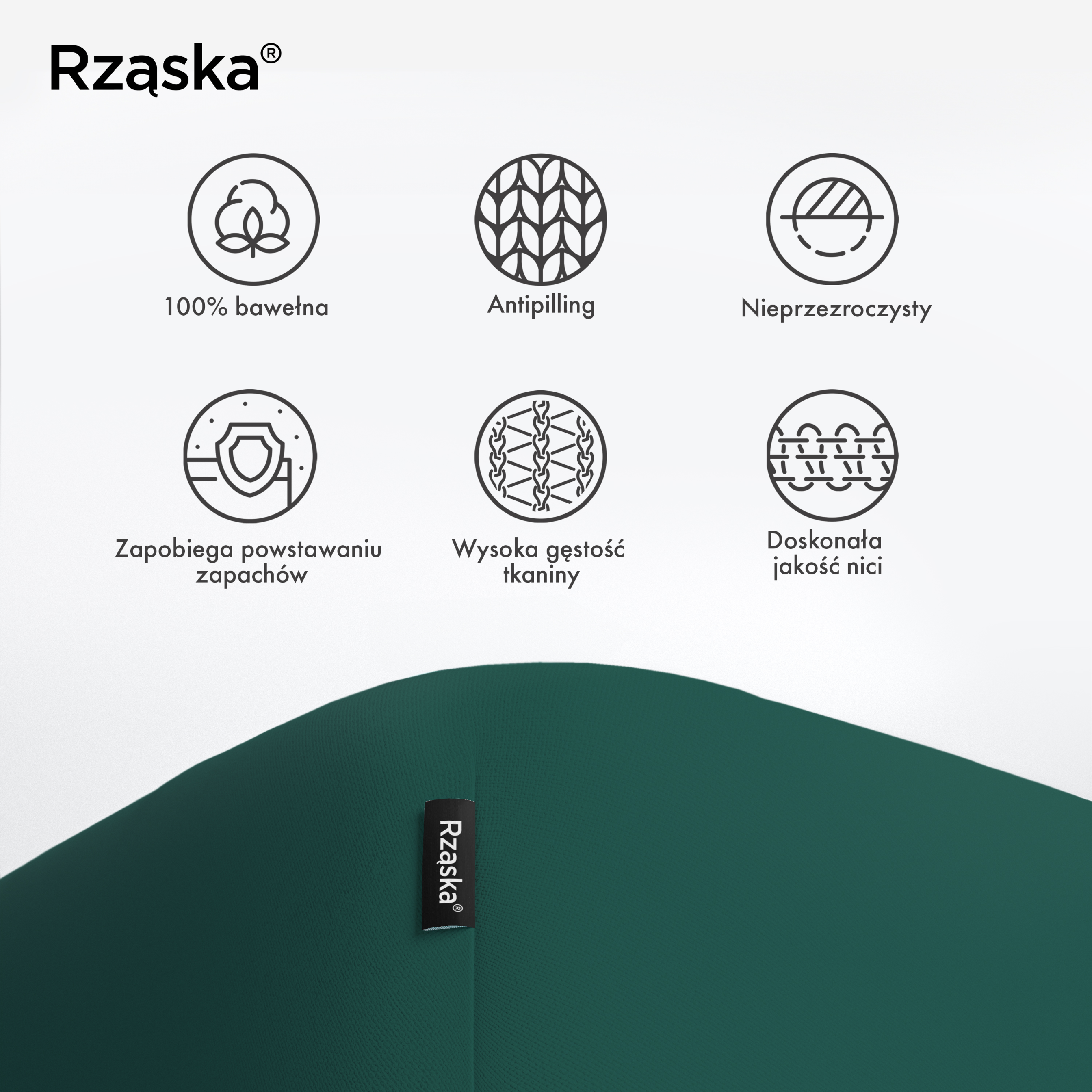 Prześcieradła z gumką Rząska® w rozmiarze 180x200 cm, wykonane z bawełny na wysokość materaca cm z kolekcji WOW! w kolorze Miss Emerald, ciemnozielonym.