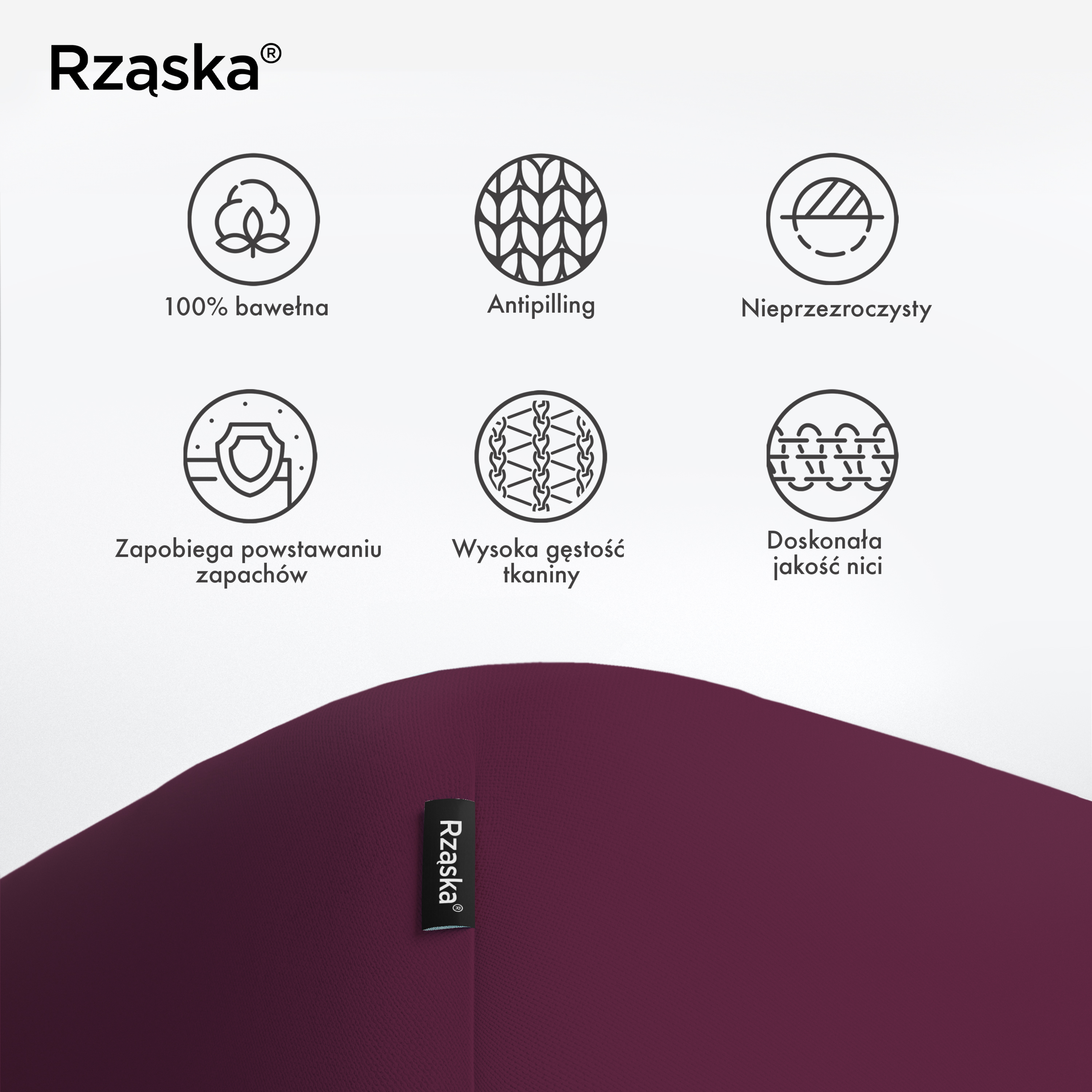 Prześcieradła z gumką Rząska® w rozmiarze 60x120 cm, wykonane z bawełny na wysokość materaca cm z kolekcji WOW! w kolorze Purple Matter, fioletowym ciemnym.