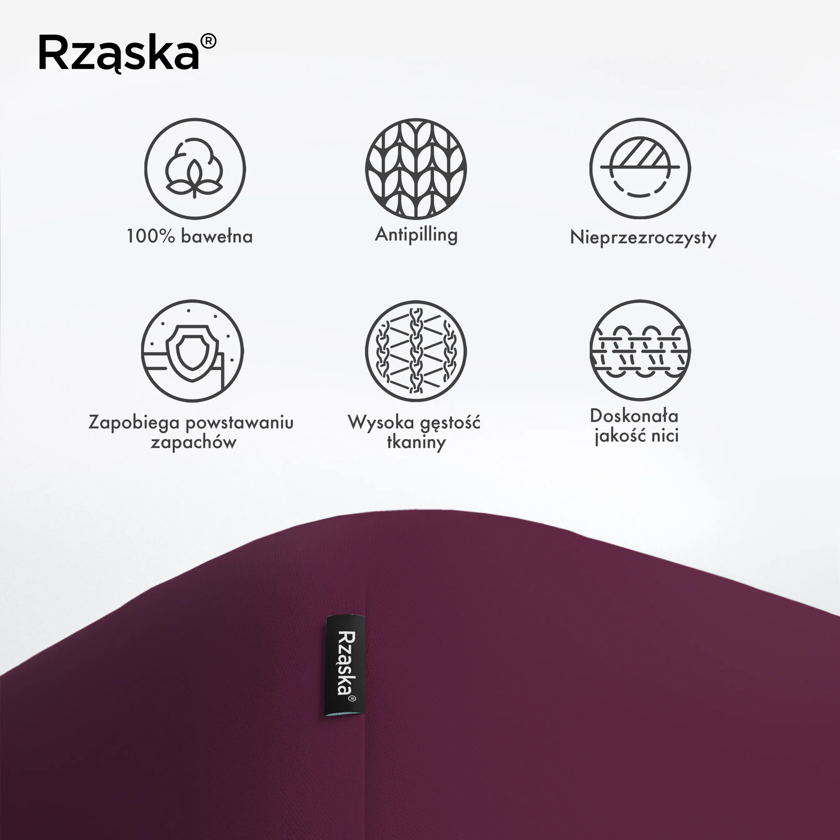 Prześcieradła z gumką Rząska® w rozmiarze 200x200 cm, wykonane z bawełny na wysokość materaca cm z kolekcji WOW! w kolorze Purple Matter, fioletowym ciemnym.