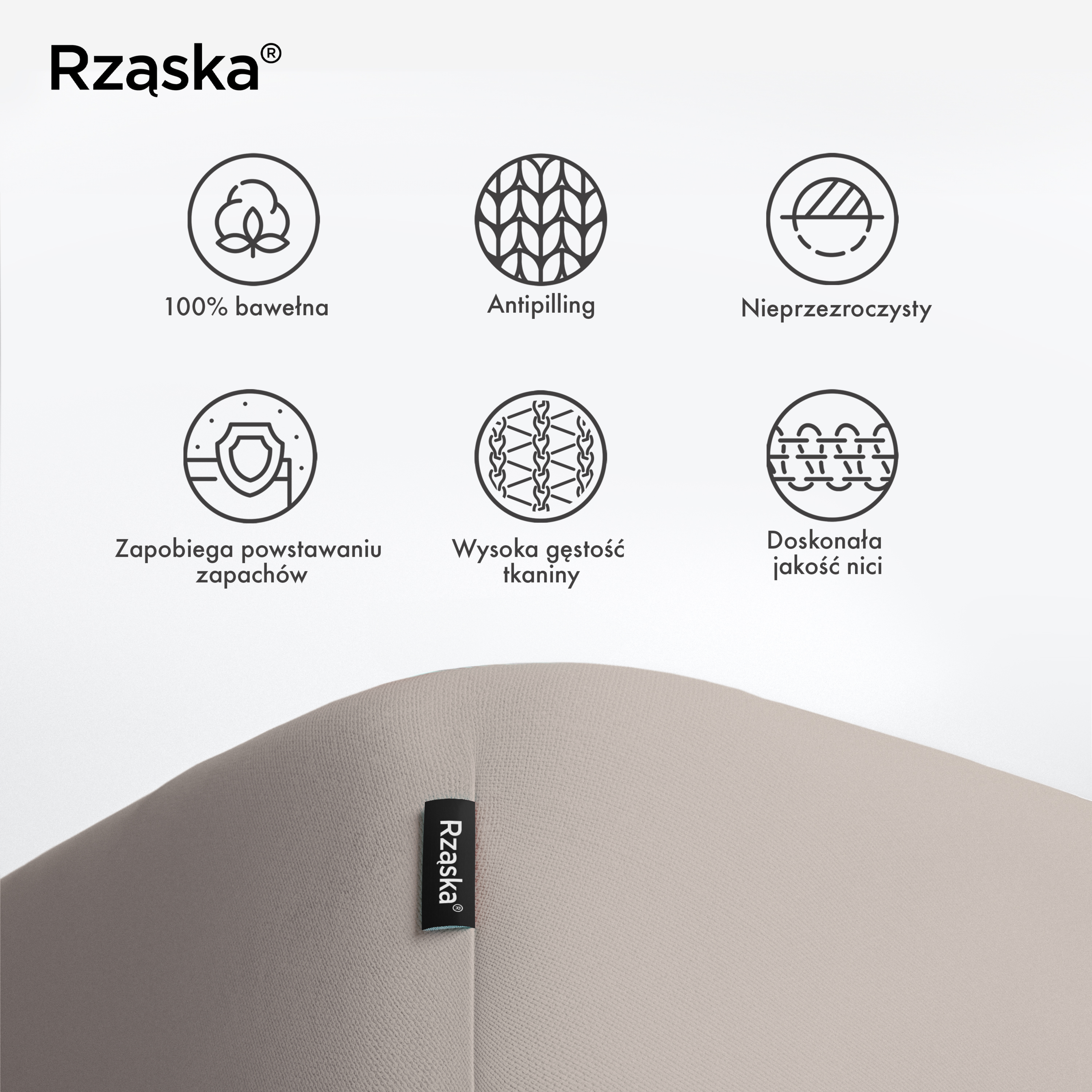 Prześcieradła z gumką Rząska® w rozmiarze 140x200 cm, wykonane z bawełny na wysokość materaca cm z kolekcji WOW! w kolorze Vanilla & Co., ecru.