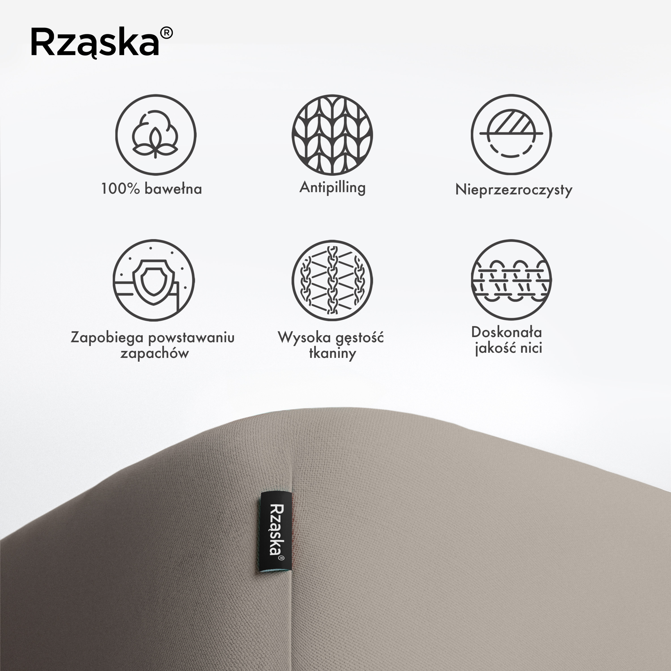 Prześcieradła z gumką Rząska® w rozmiarze 60x120 cm, wykonane z bawełny na wysokość materaca cm z kolekcji WOW! w kolorze Mocha Mia!, cappuccino.