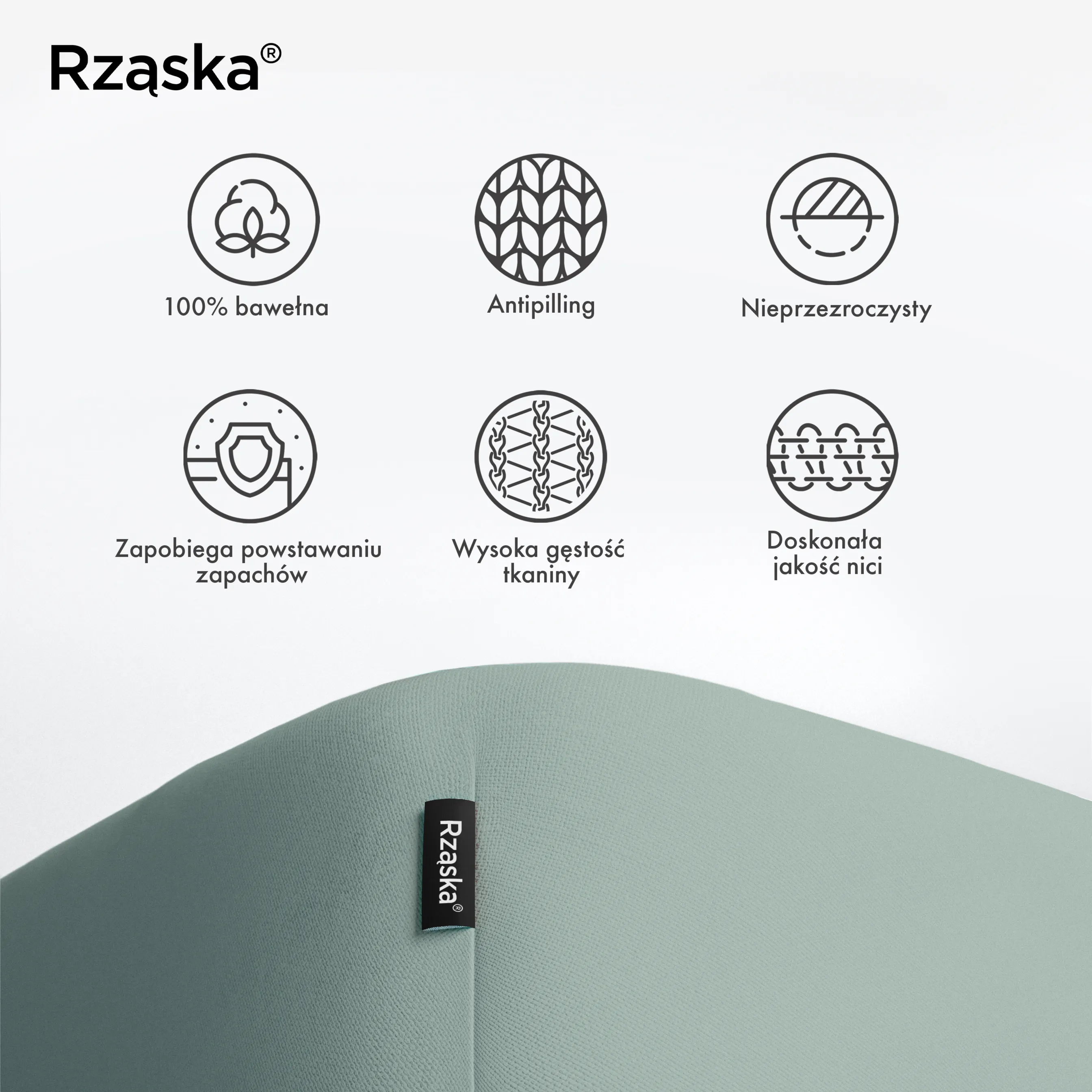 Prześcieradła z gumką Rząska® w rozmiarze 100x200 cm, wykonane z bawełny na wysokość materaca cm z kolekcji WOW! w kolorze Élysées Macarons, zielono-szarym.