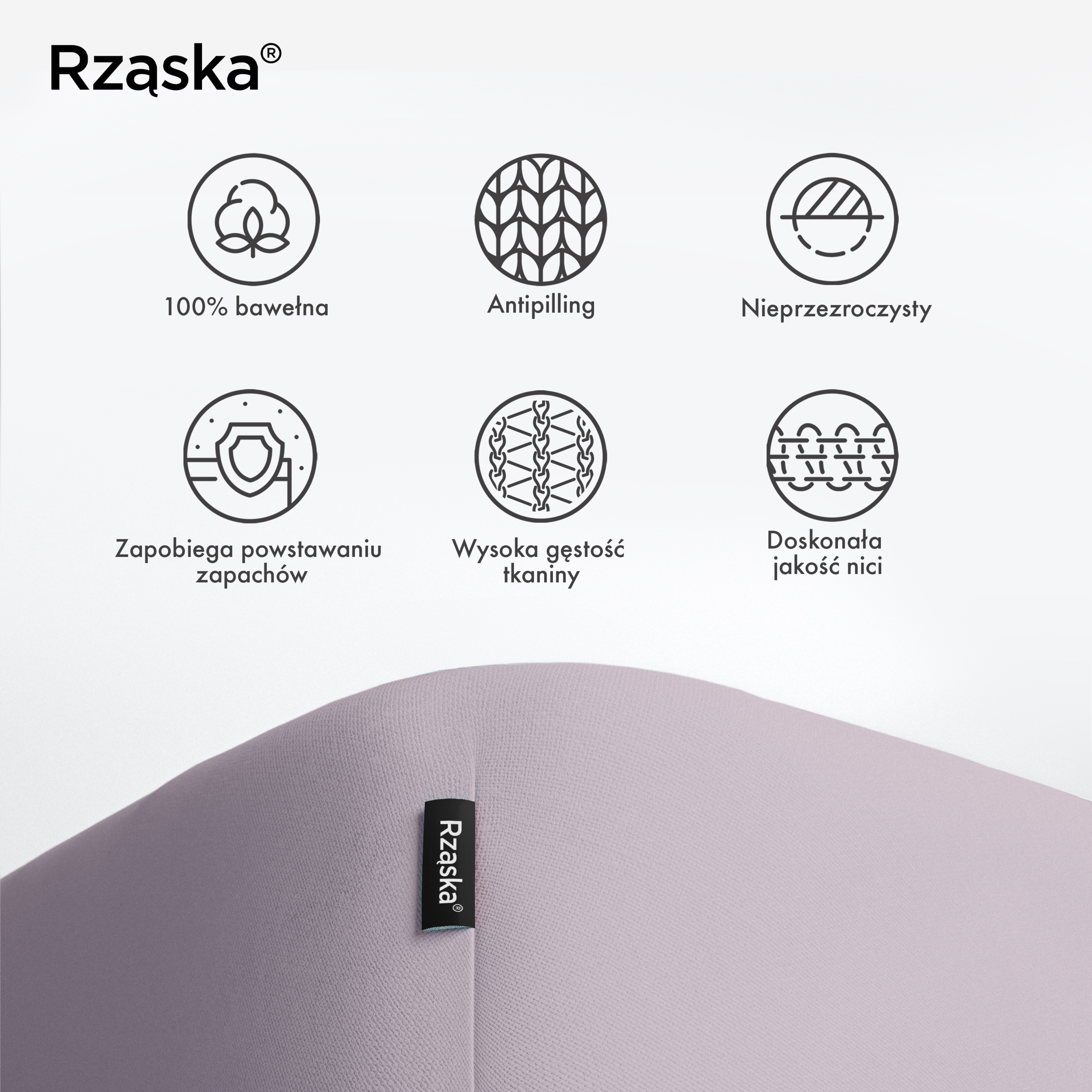 Prześcieradła z gumką Rząska® w rozmiarze 60x120 cm, wykonane z bawełny na wysokość materaca cm z kolekcji WOW! w kolorze Lavender Haze, pastelowy fiolet.