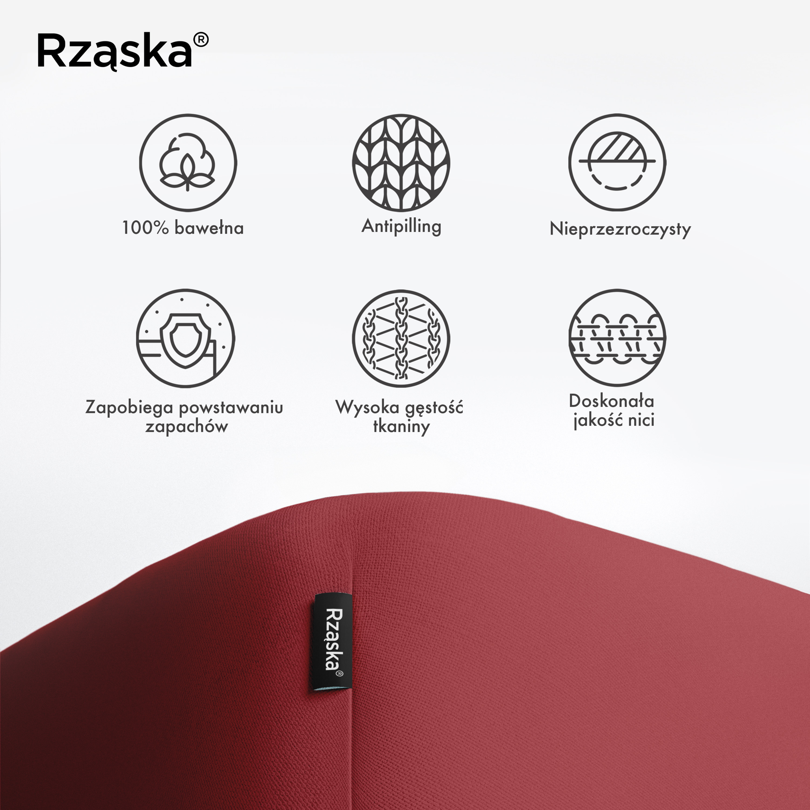 Prześcieradła z gumką Rząska® w rozmiarze 60x120 cm, wykonane z bawełny na wysokość materaca cm z kolekcji WOW! w kolorze Big Apples, bordowa czerwień.