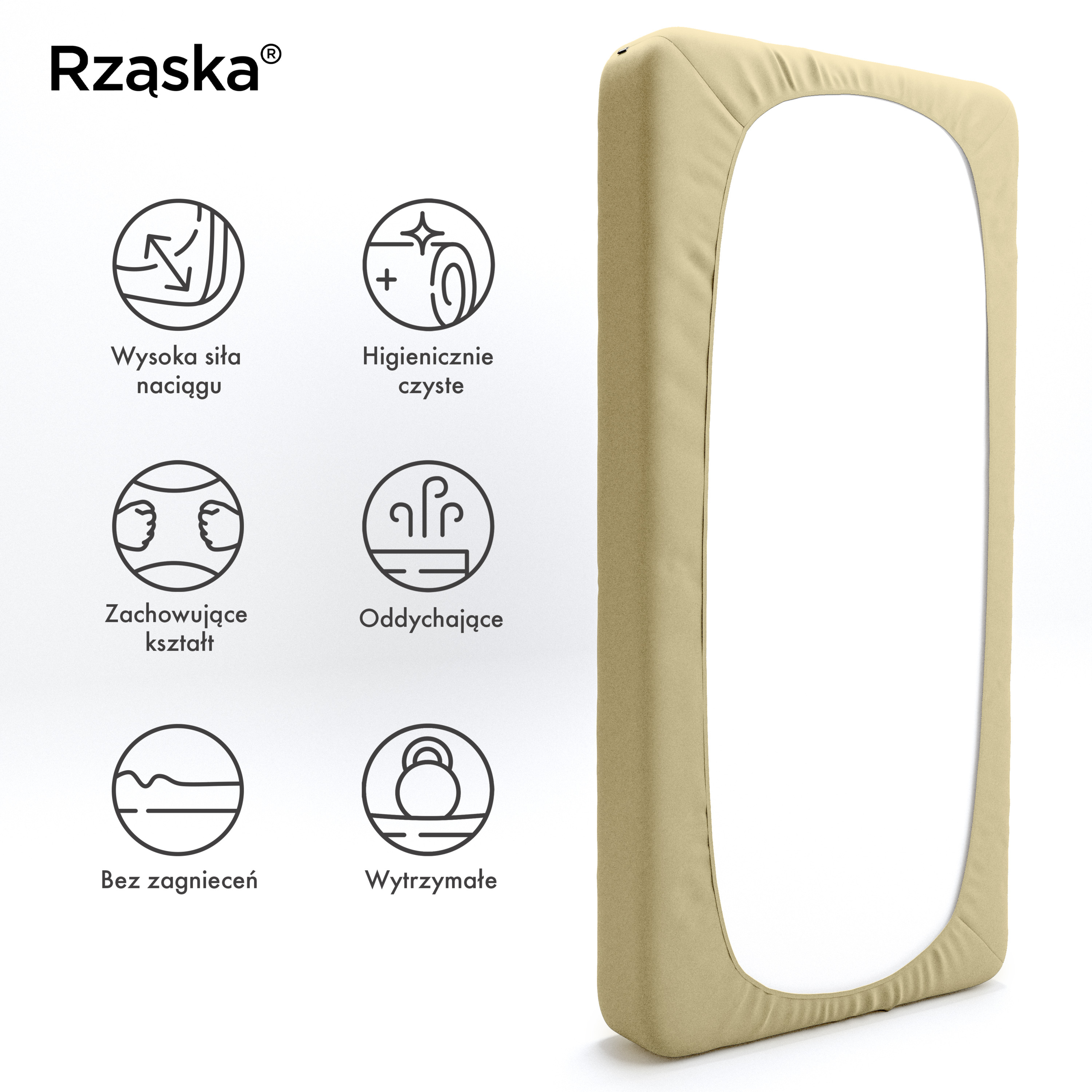 Prześcieradła z gumką Rząska® w rozmiarze 180x200 cm, wykonane z bawełny na wysokość materaca cm z kolekcji WOW! w kolorze Lemon Cello, pastelowy żółty.