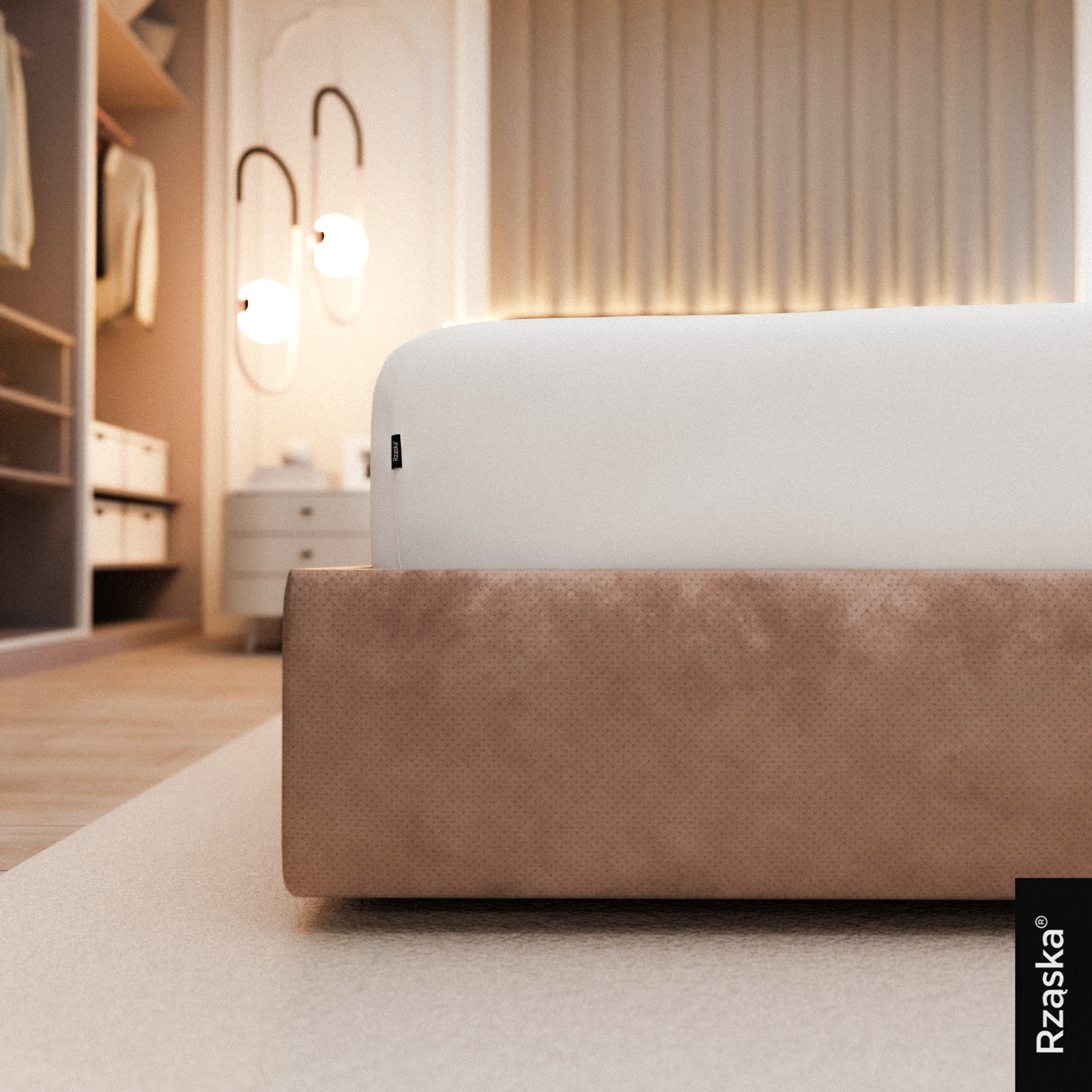 Prześcieradła z gumką Rząska® w rozmiarze 70x140 cm, wykonane z bawełny na wysokość materaca cm z kolekcji WOW! w kolorze Fluff White, białym.