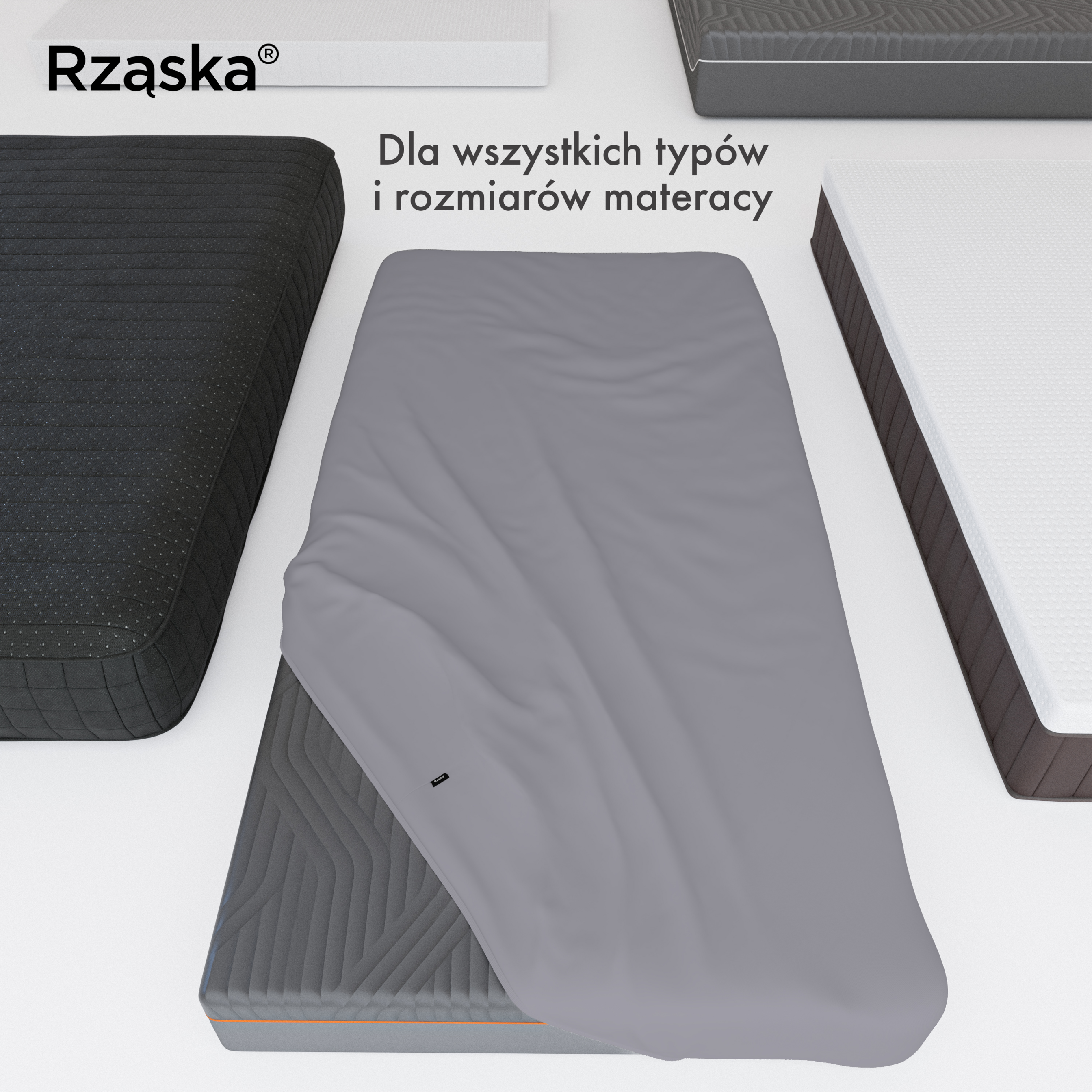 Prześcieradła z gumką Rząska® w rozmiarze 120x200 cm, wykonane z bawełny na wysokość materaca cm z kolekcji WOW! w kolorze Graceful Grayce, jasnoszarym.