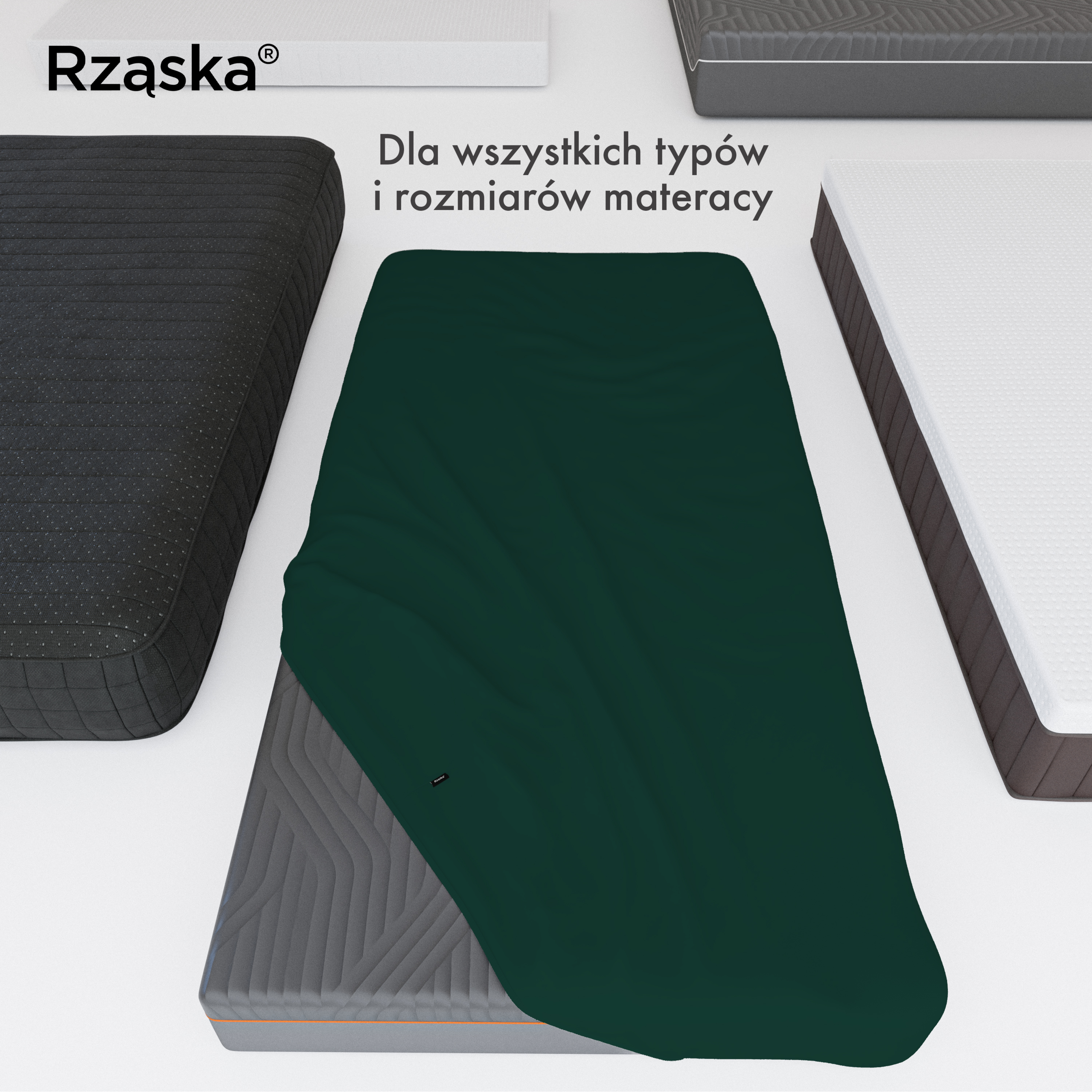 Prześcieradła z gumką Rząska® w rozmiarze 60x120 cm, wykonane z bawełny na wysokość materaca cm z kolekcji WOW! w kolorze Miss Emerald, ciemnozielonym.