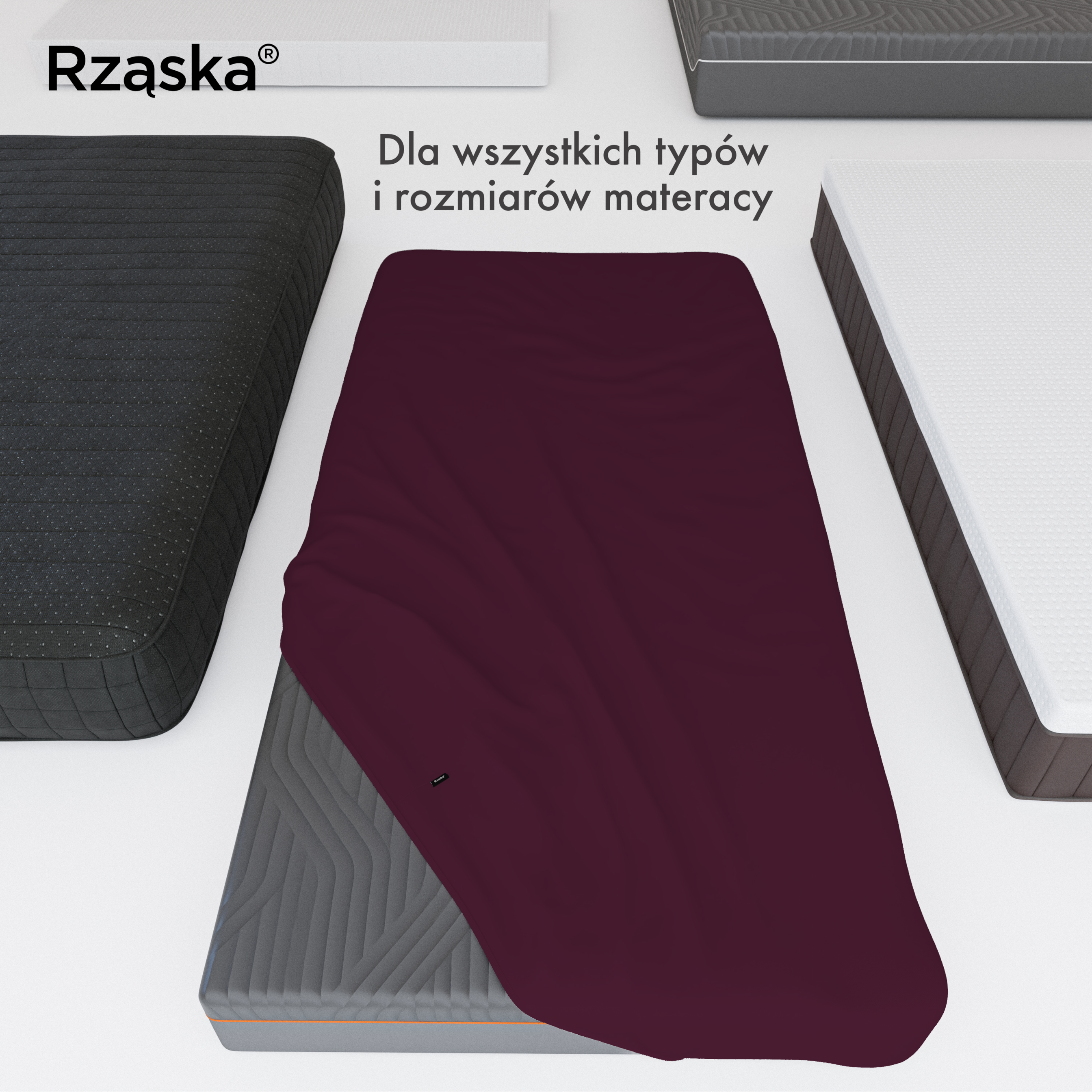 Prześcieradła z gumką Rząska® w rozmiarze 60x120 cm, wykonane z bawełny na wysokość materaca cm z kolekcji WOW! w kolorze Purple Matter, fioletowym ciemnym.