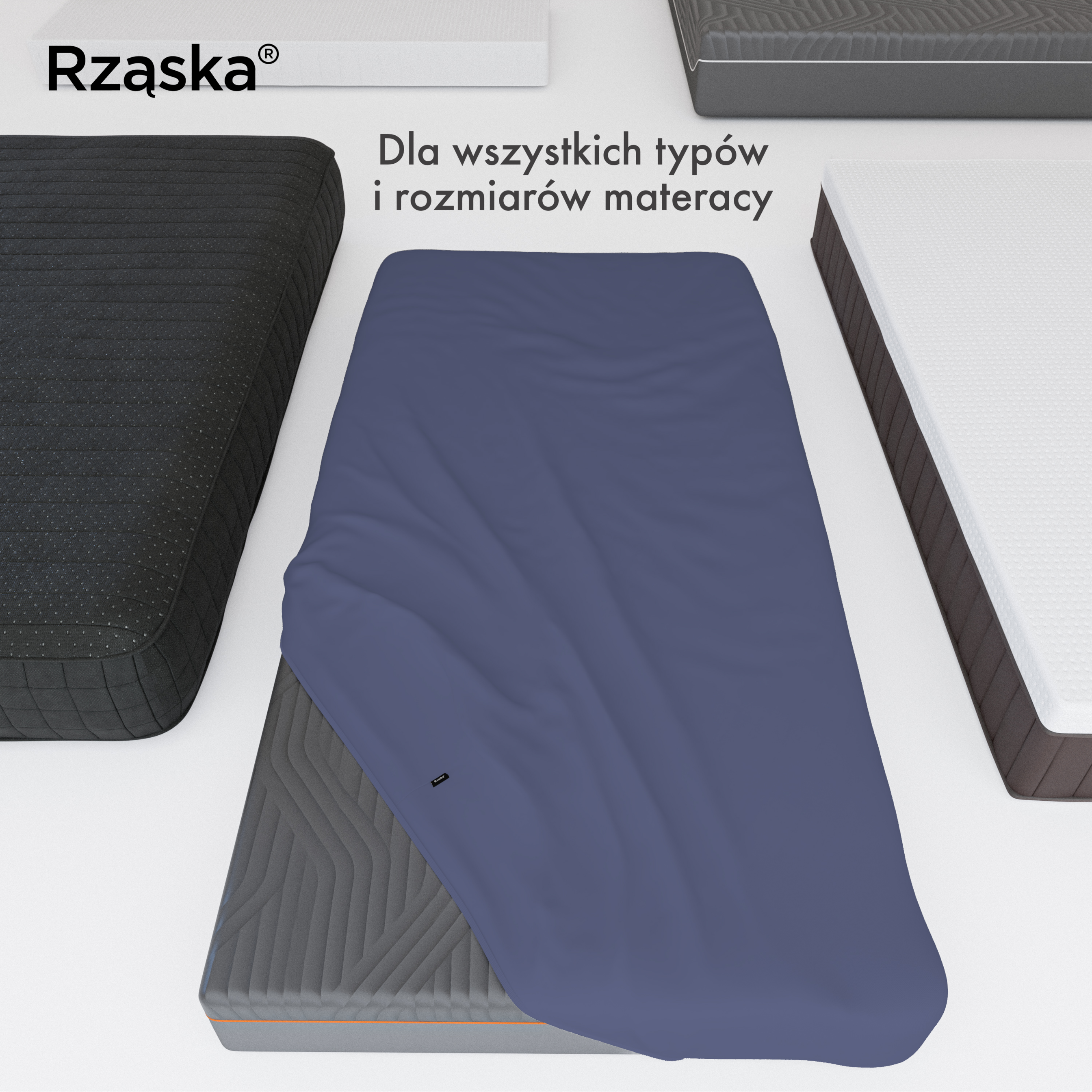 Prześcieradła z gumką Rząska® w rozmiarze 60x120 cm, wykonane z bawełny na wysokość materaca cm z kolekcji WOW! w kolorze Tru Blu, ciemnoniebieskim.