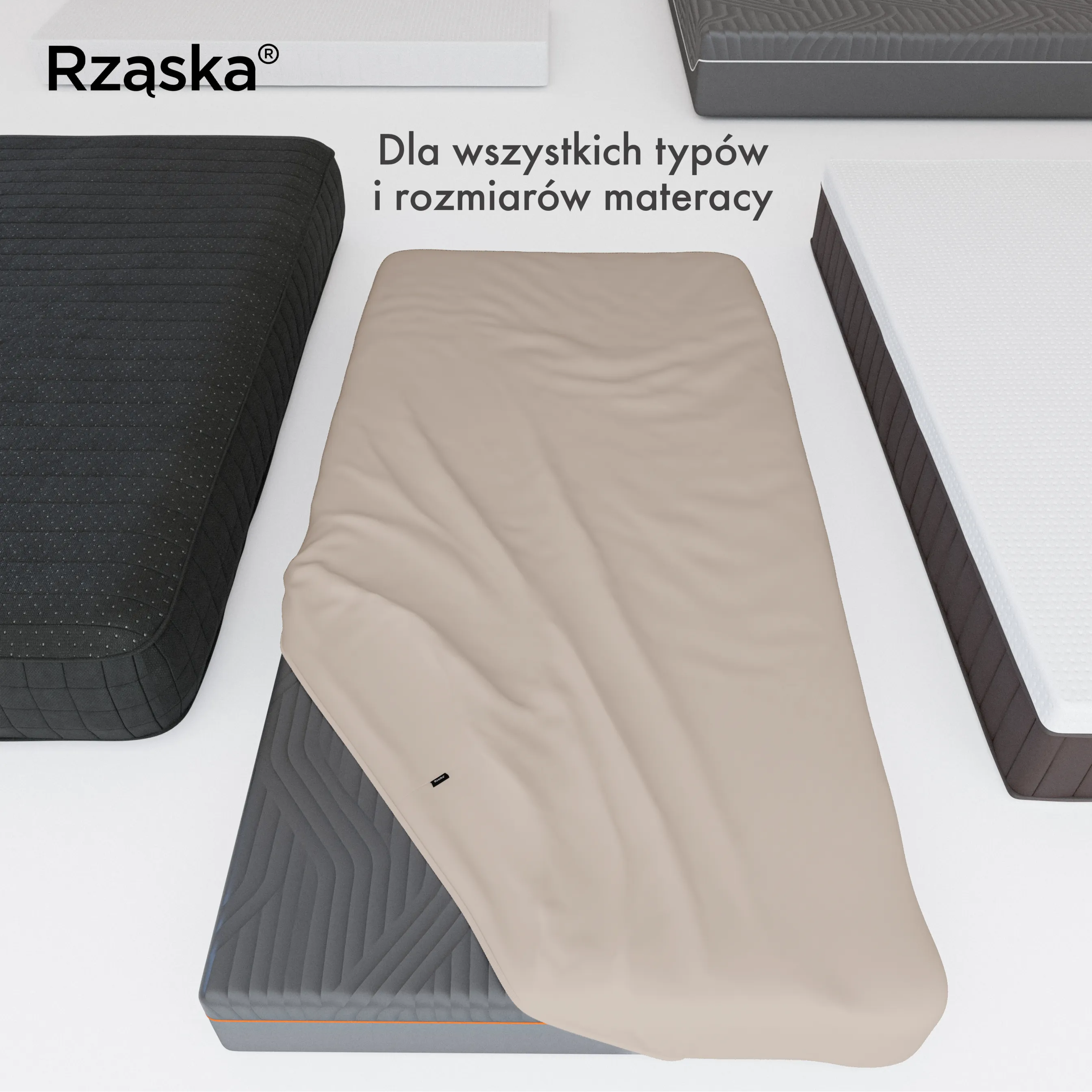 Prześcieradła z gumką Rząska® w rozmiarze 200x200 cm, wykonane z bawełny na wysokość materaca cm z kolekcji WOW! w kolorze Vanilla & Co., ecru.