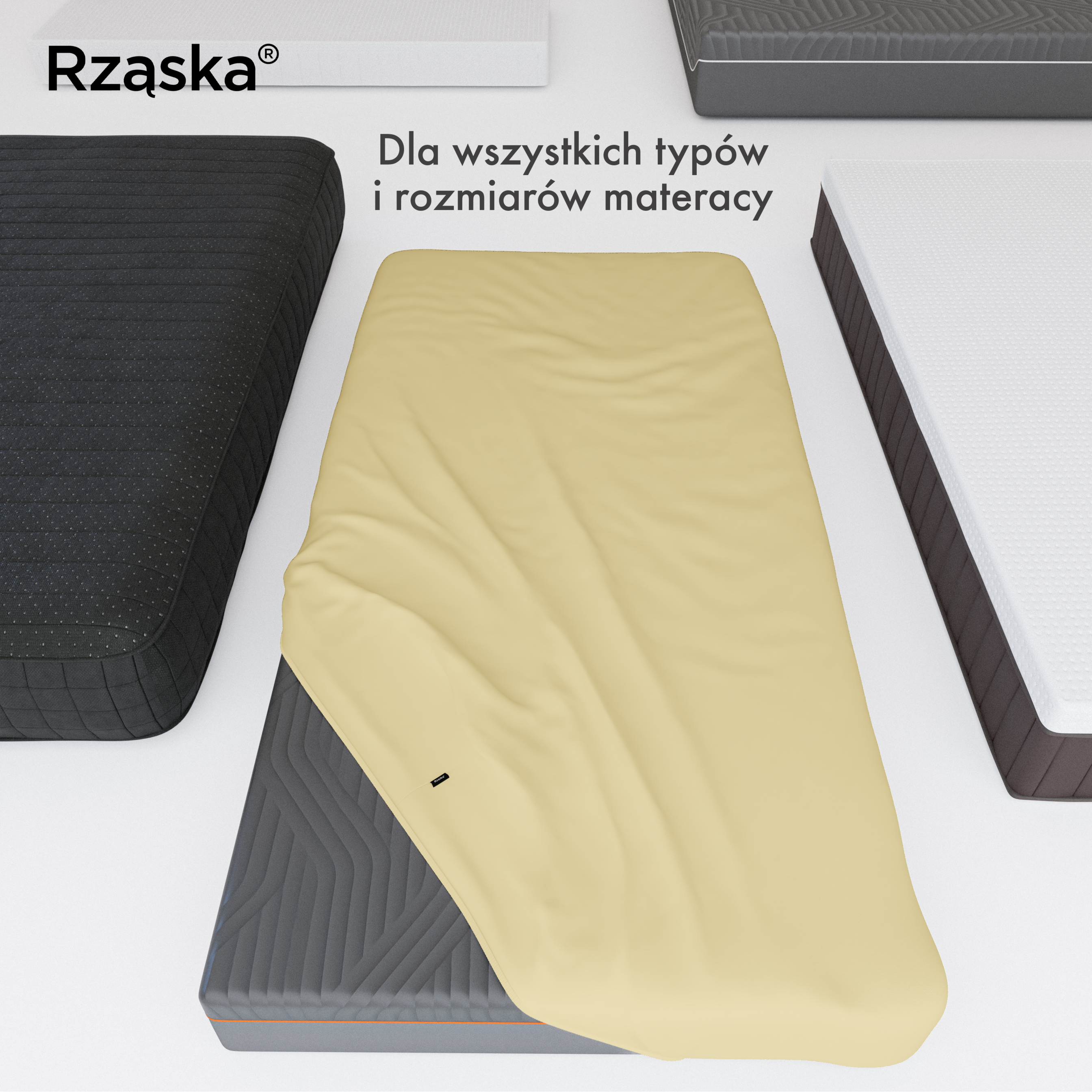 Prześcieradła z gumką Rząska® w rozmiarze 180x200 cm, wykonane z bawełny na wysokość materaca cm z kolekcji WOW! w kolorze Lemon Cello, pastelowy żółty.