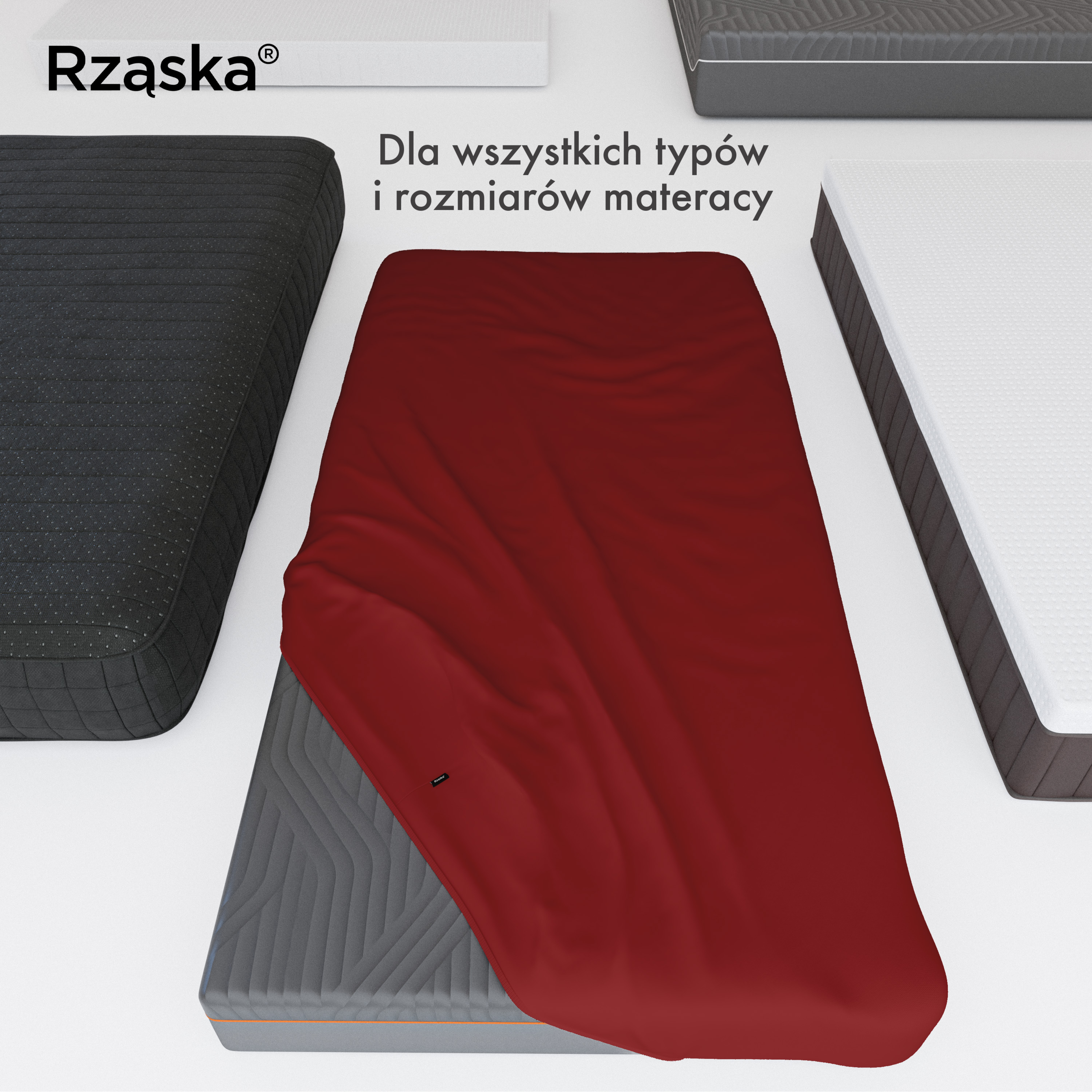 Prześcieradła z gumką Rząska® w rozmiarze 60x120 cm, wykonane z bawełny na wysokość materaca cm z kolekcji WOW! w kolorze Big Apples, bordowa czerwień.