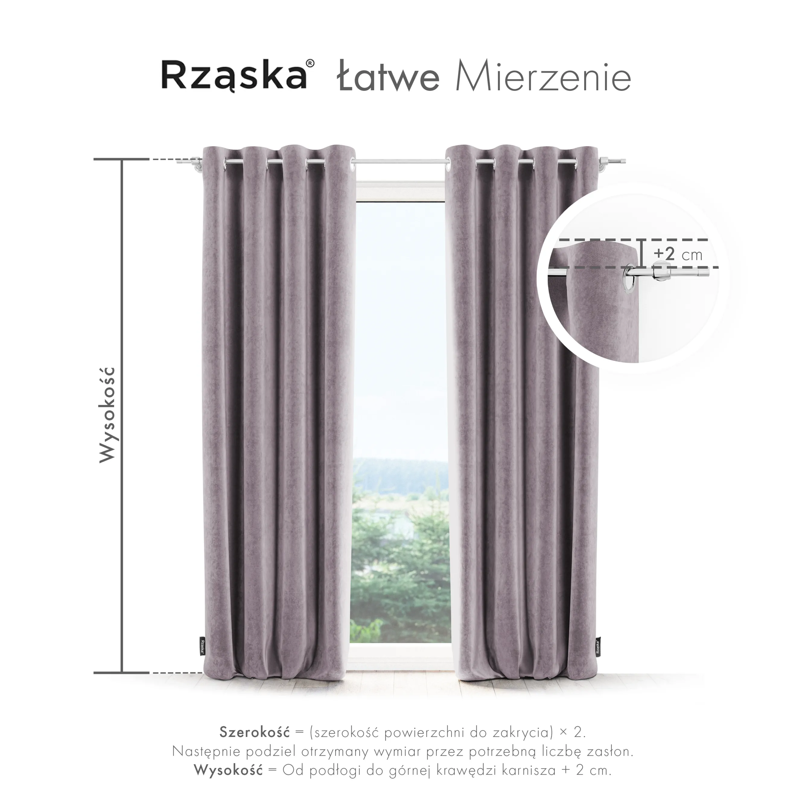 Zasłony zaciemniające Rząska® na przelotkach z kolekcji Millenium Velvet, 1 sztuka szyta na wymiar w kolorze Purple Grape, fioletowym.