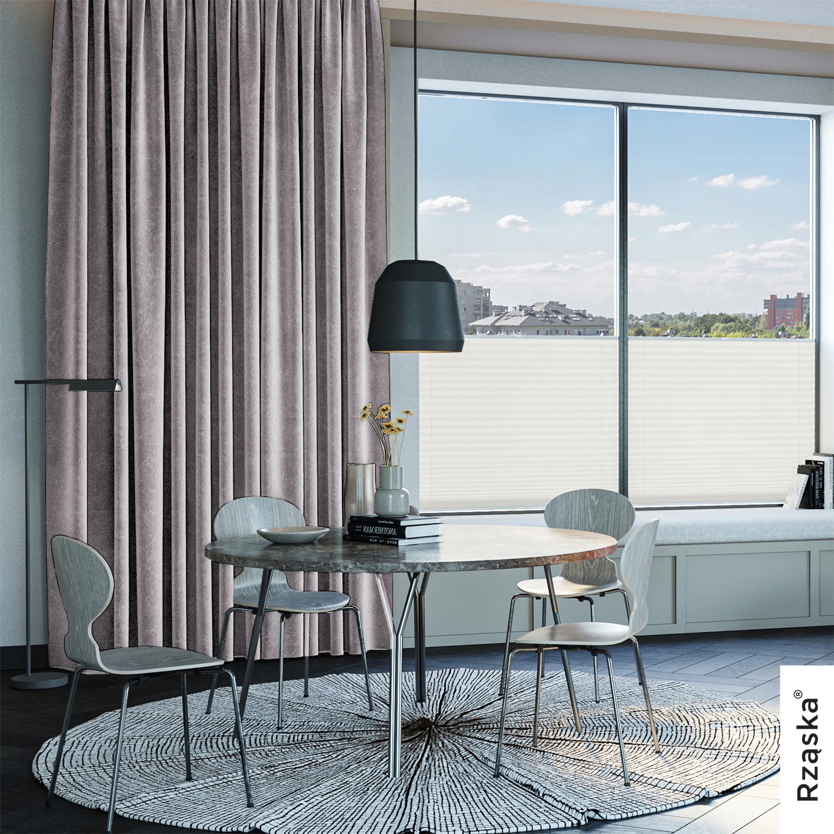 Zasłony zaciemniające Rząska® na przelotkach z kolekcji Millenium Velvet, 1 sztuka szyta na wymiar w kolorze Purple Grape, fioletowym.